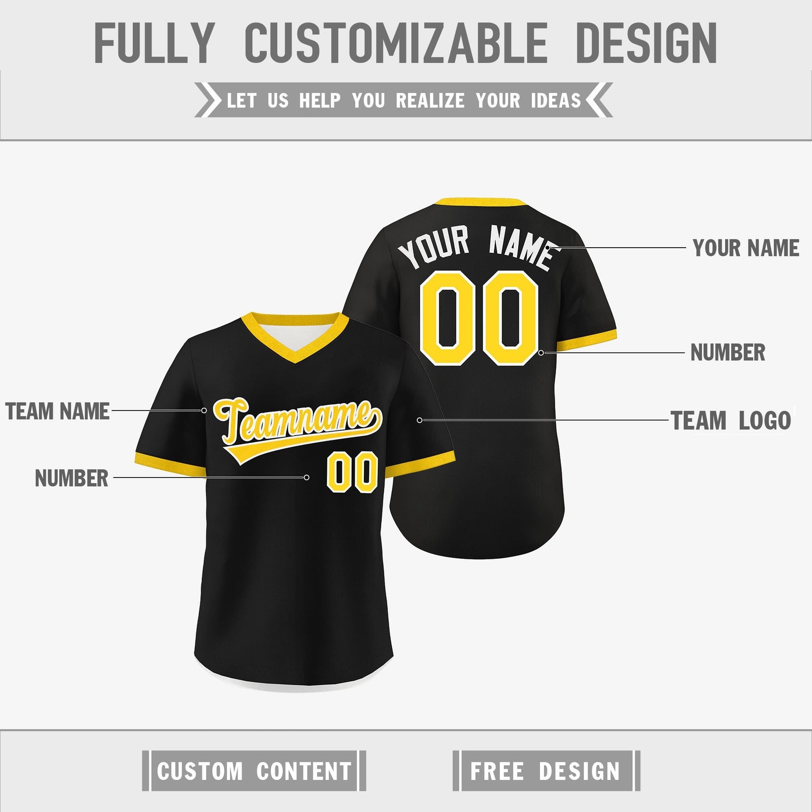 Custom White Black Gold Reversible Classic Style Lightweight Baseball Jersey| KXKSHOP