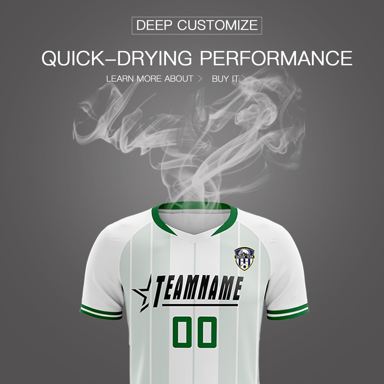 Custom White Classic Striped Personalized Soccer Tops/Sets Jersey