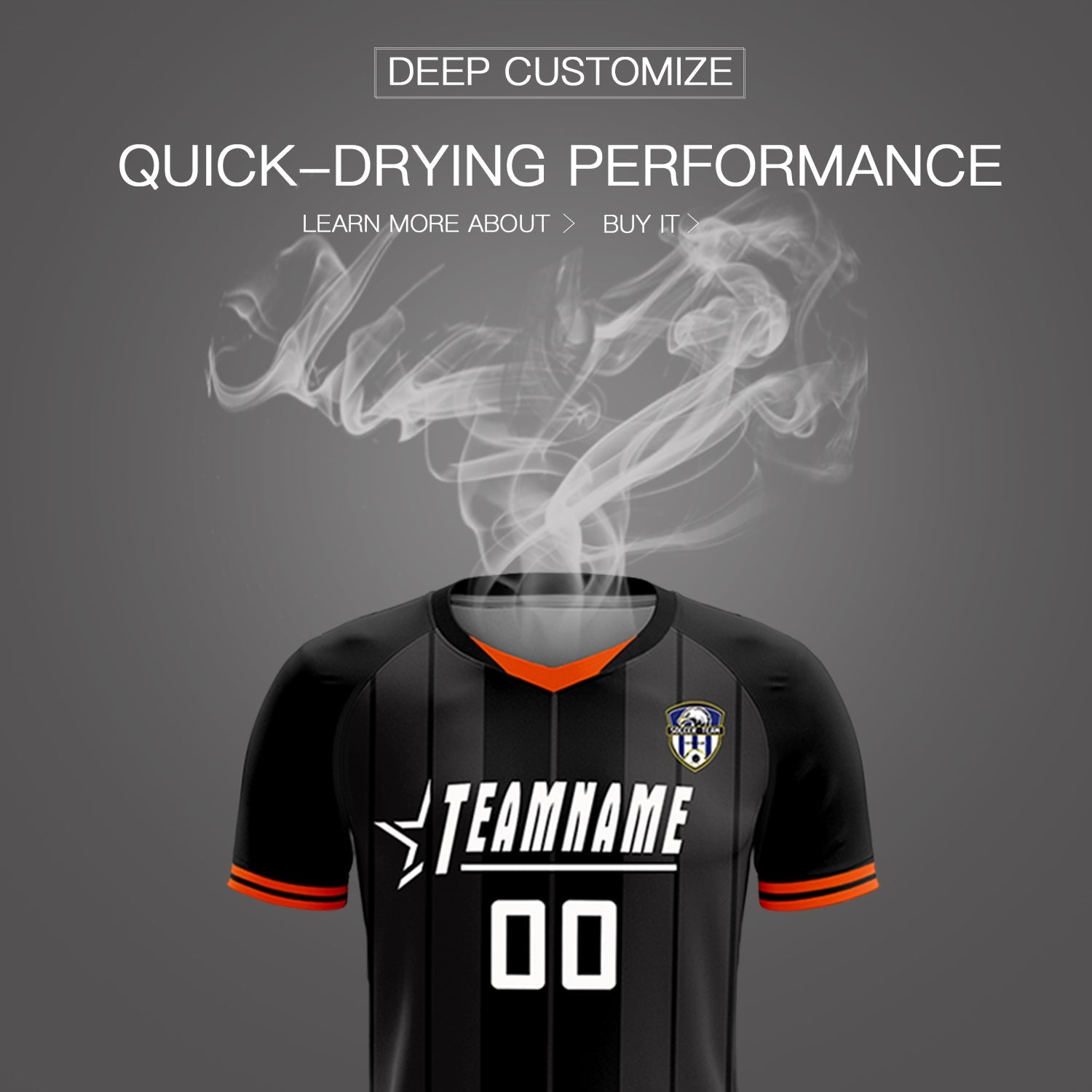 Custom Black Classic Striped Personalized Soccer Tops/Sets Jersey