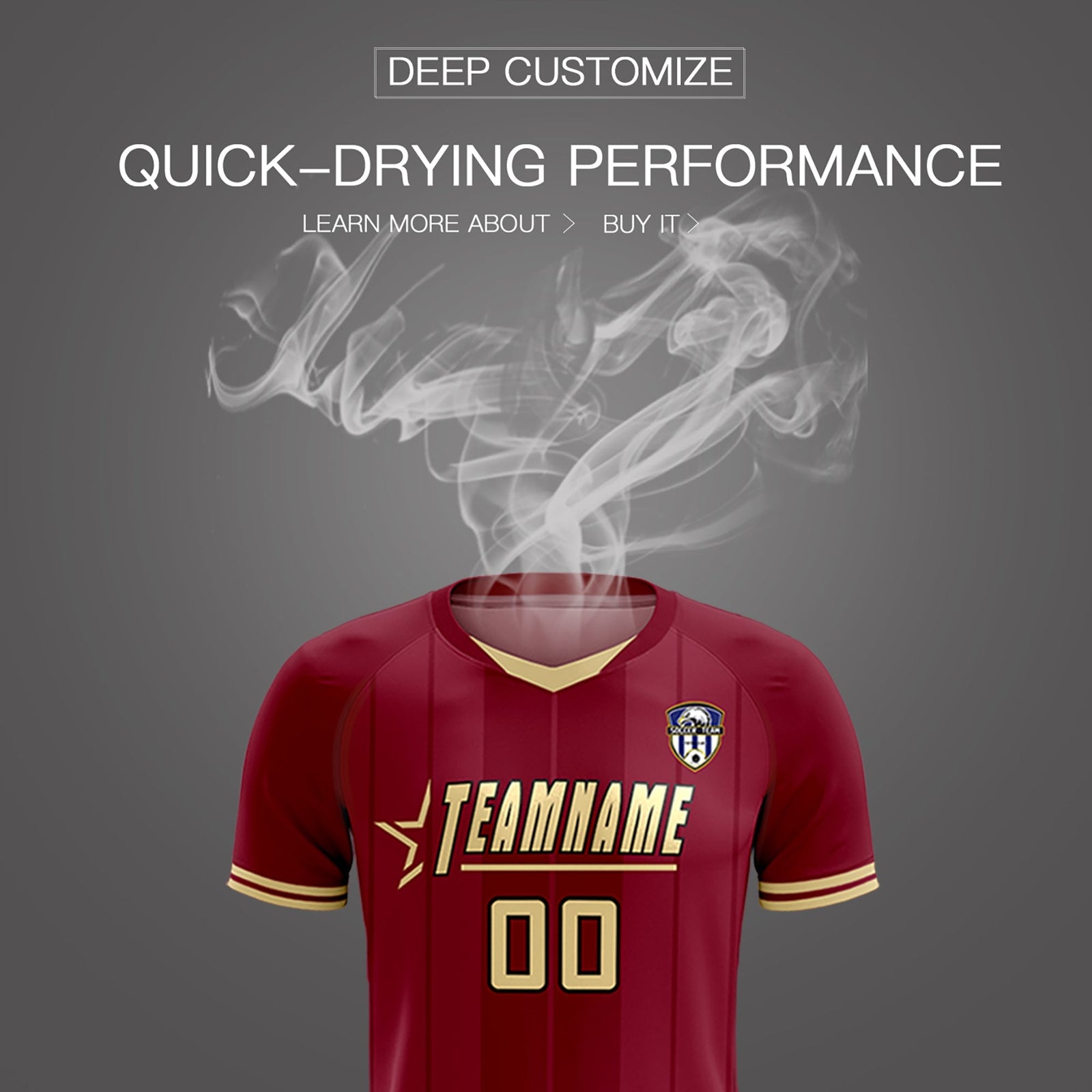 Custom Crimson Classic Striped Personalized Soccer Tops/Sets Jersey