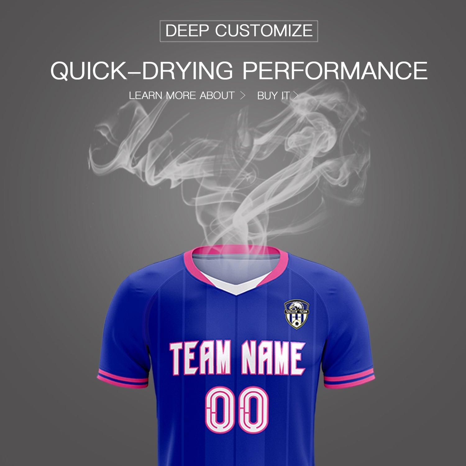 Custom Royal Classic Striped Personalized Soccer Tops/Sets Jersey