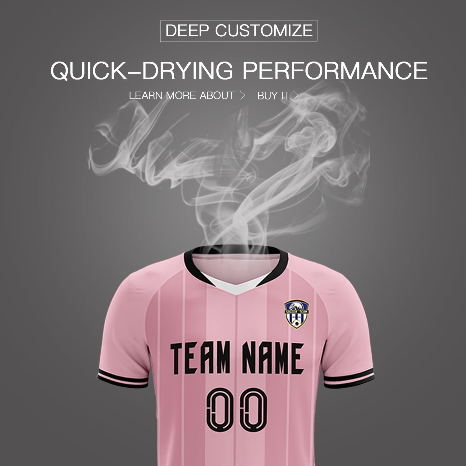 Custom Light Pink Classic Striped Personalized Soccer Tops/Sets Jersey