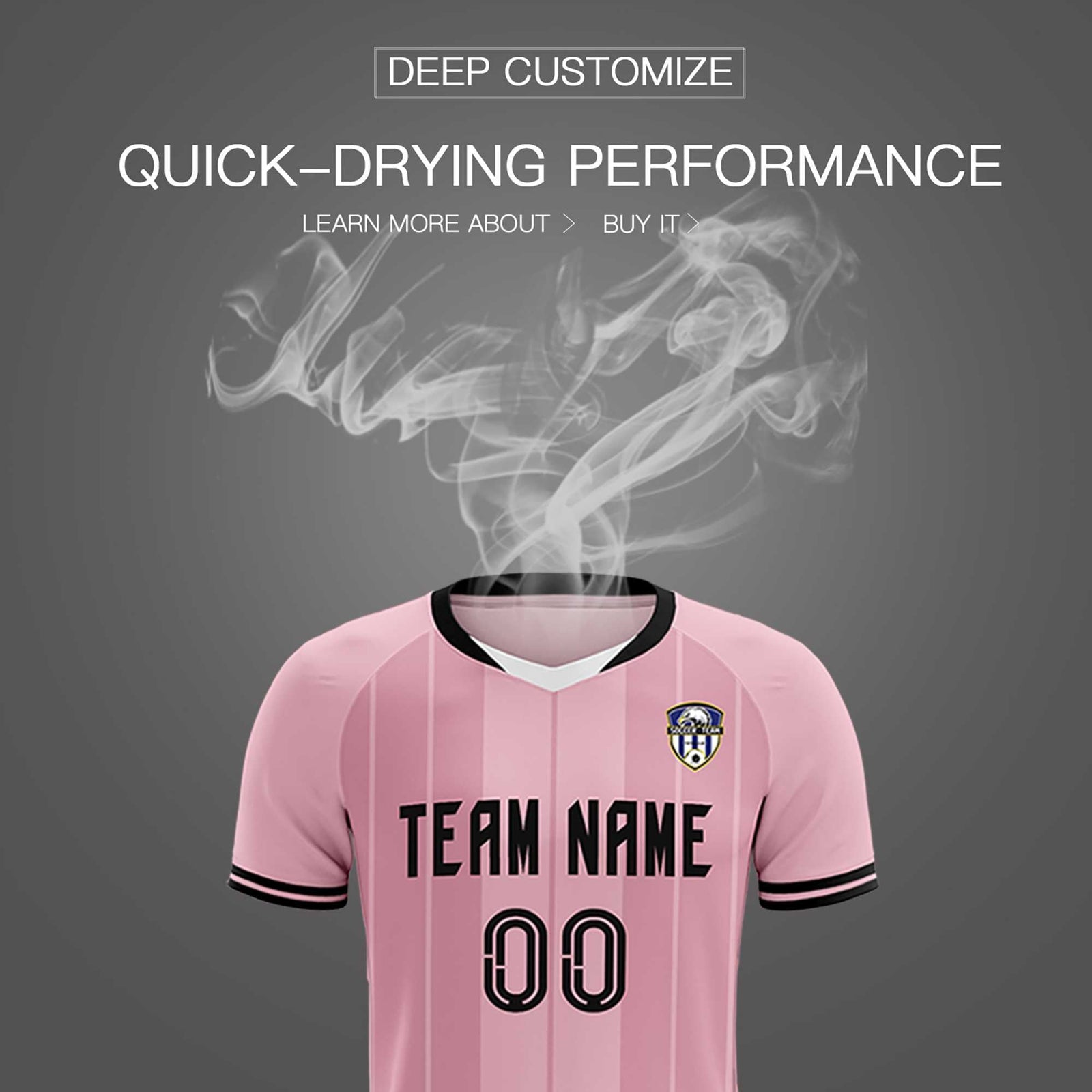 Custom Light Pink Classic Striped Personalized Soccer Tops/Sets Jersey