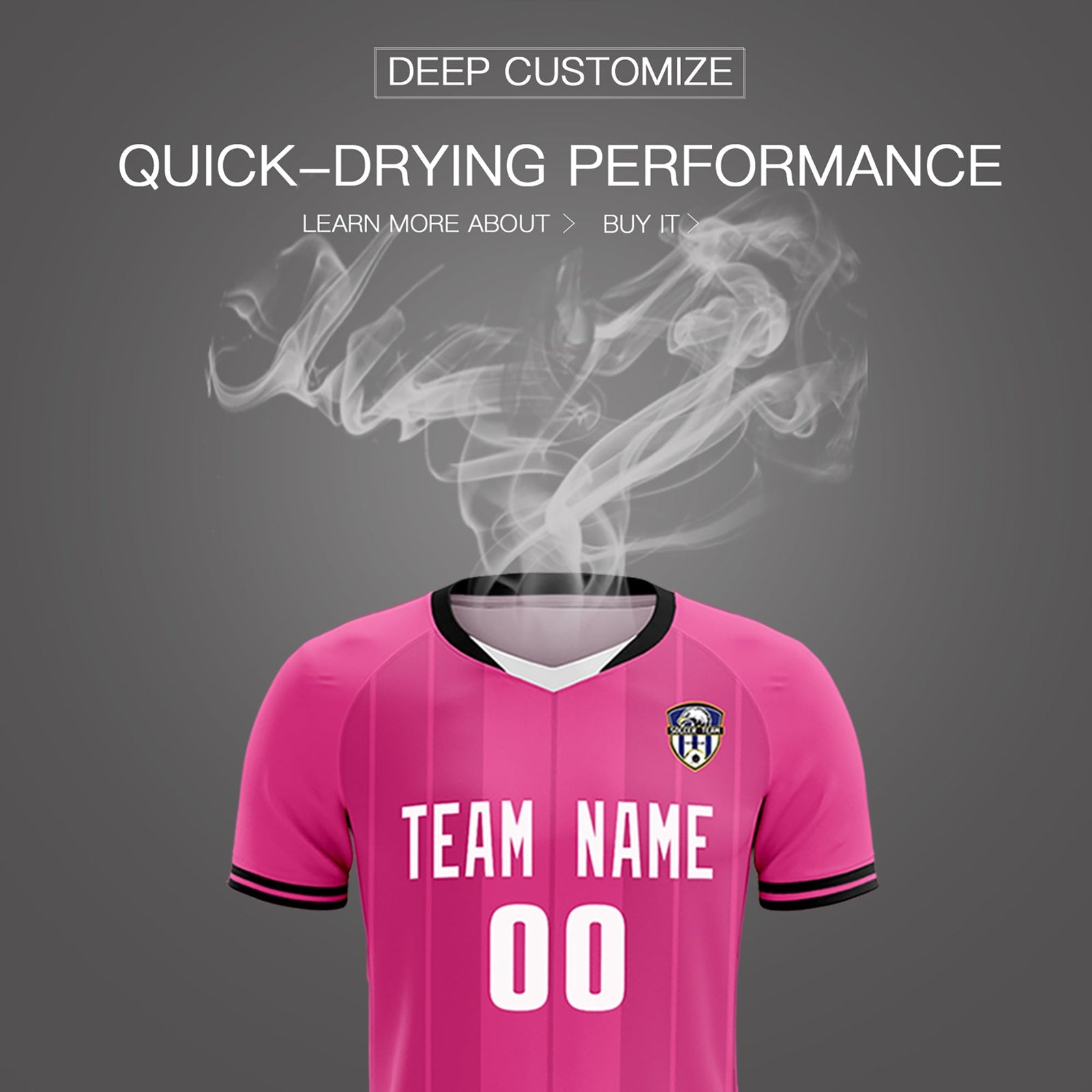Custom Pink Classic Striped Personalized Soccer Tops/Sets Jersey