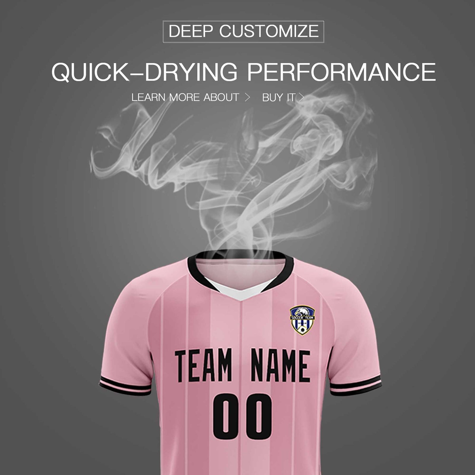Custom Light Pink Classic Striped Personalized Soccer Tops/Sets Jersey
