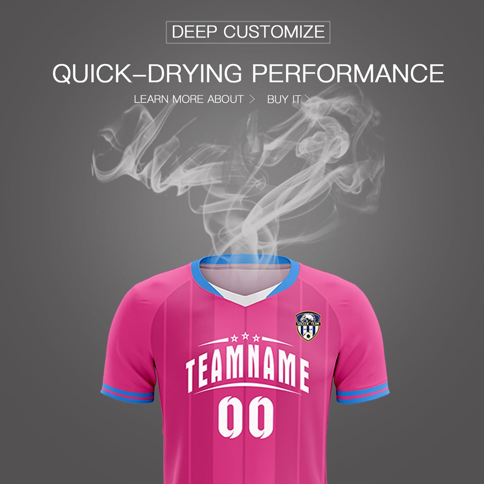 Custom Pink Classic Striped Personalized Soccer Tops/Sets Jersey