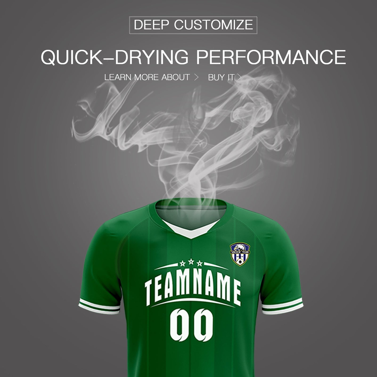 Custom Kelly Green Classic Striped Personalized Soccer Tops/Sets Jersey