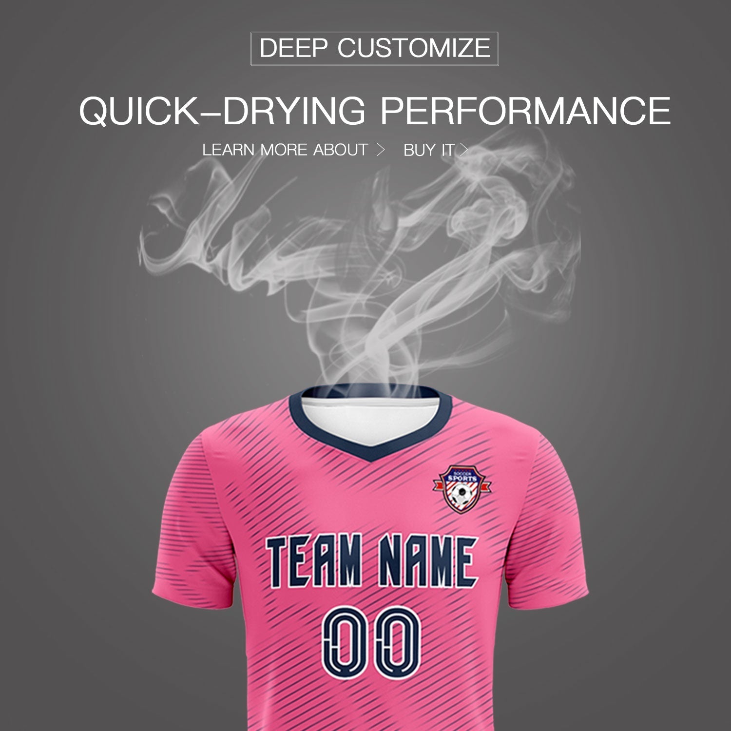Custom Pink Navy Training Uniform For Men Soccer Sets Jersey