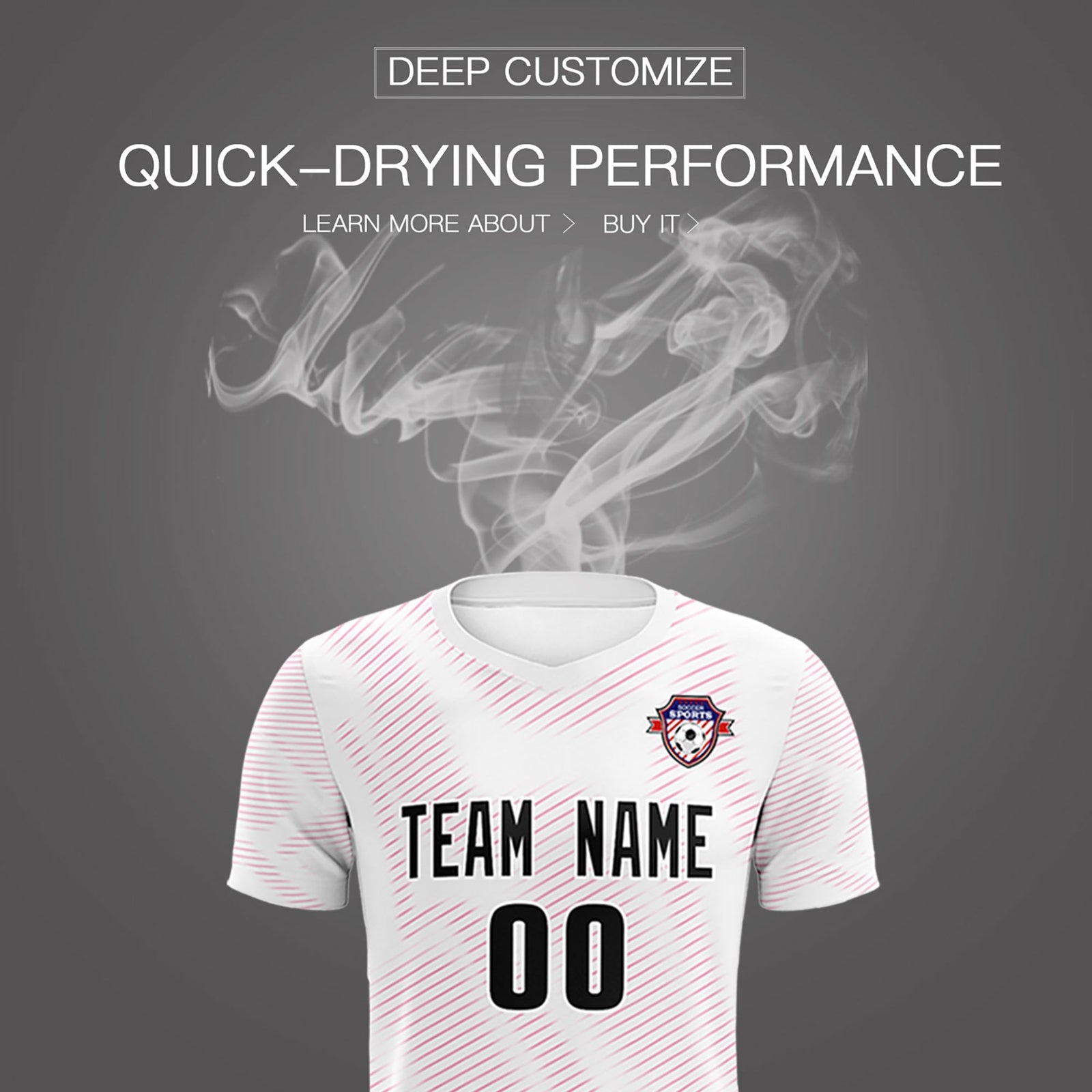 Custom White Pink Training Uniform For Men Soccer Sets Jersey