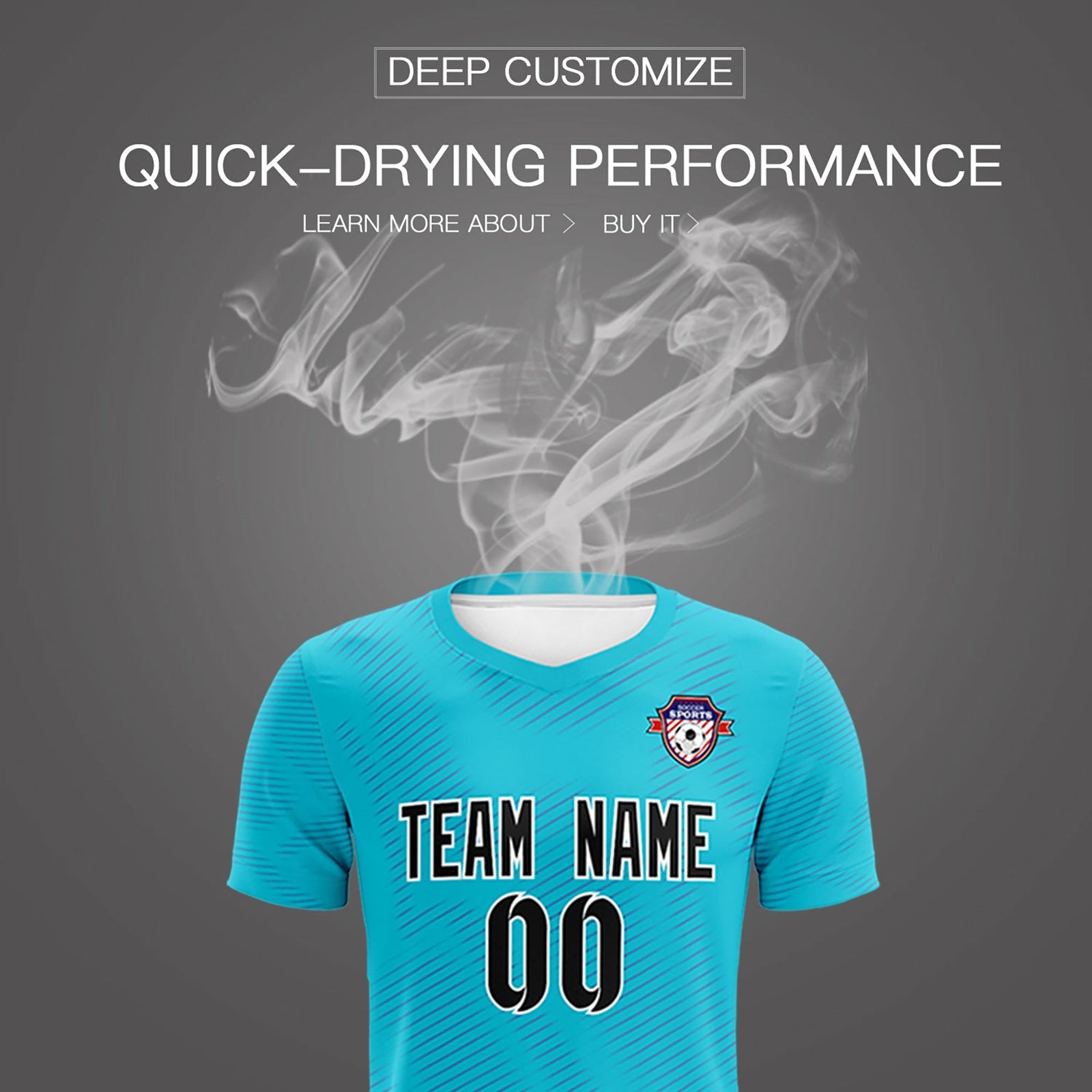 Custom Sky Blue Royal Training Uniform For Men Soccer Sets Jersey
