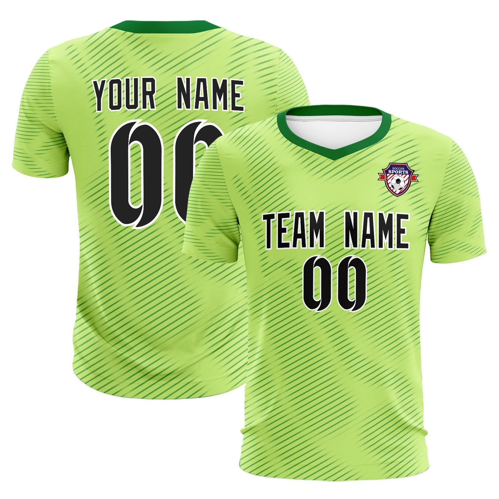 Custom Green Kelly Green Training Uniform For Men Soccer Sets Jersey