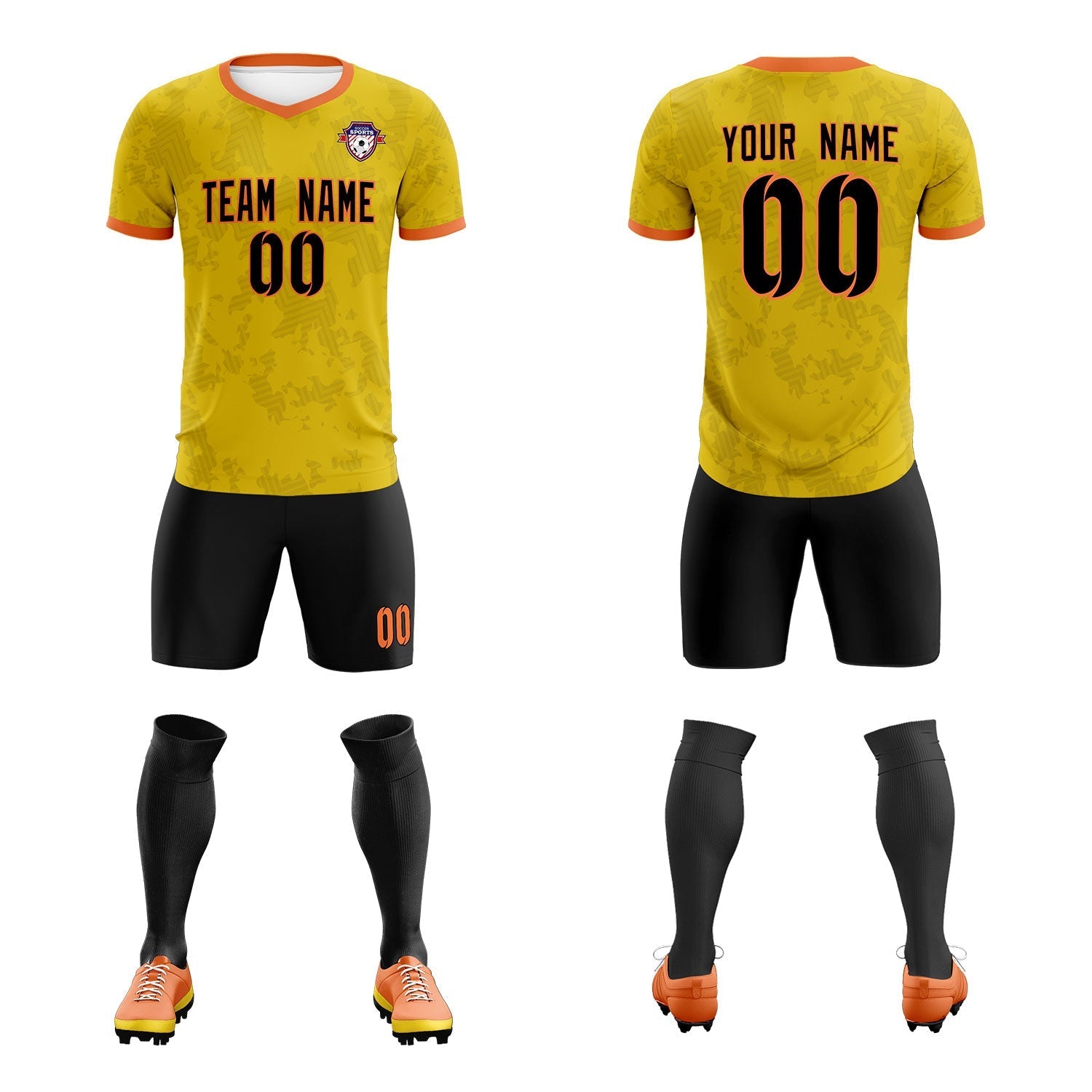 Custom Khaki Camo sports Soccer Tops/Sets Jersey