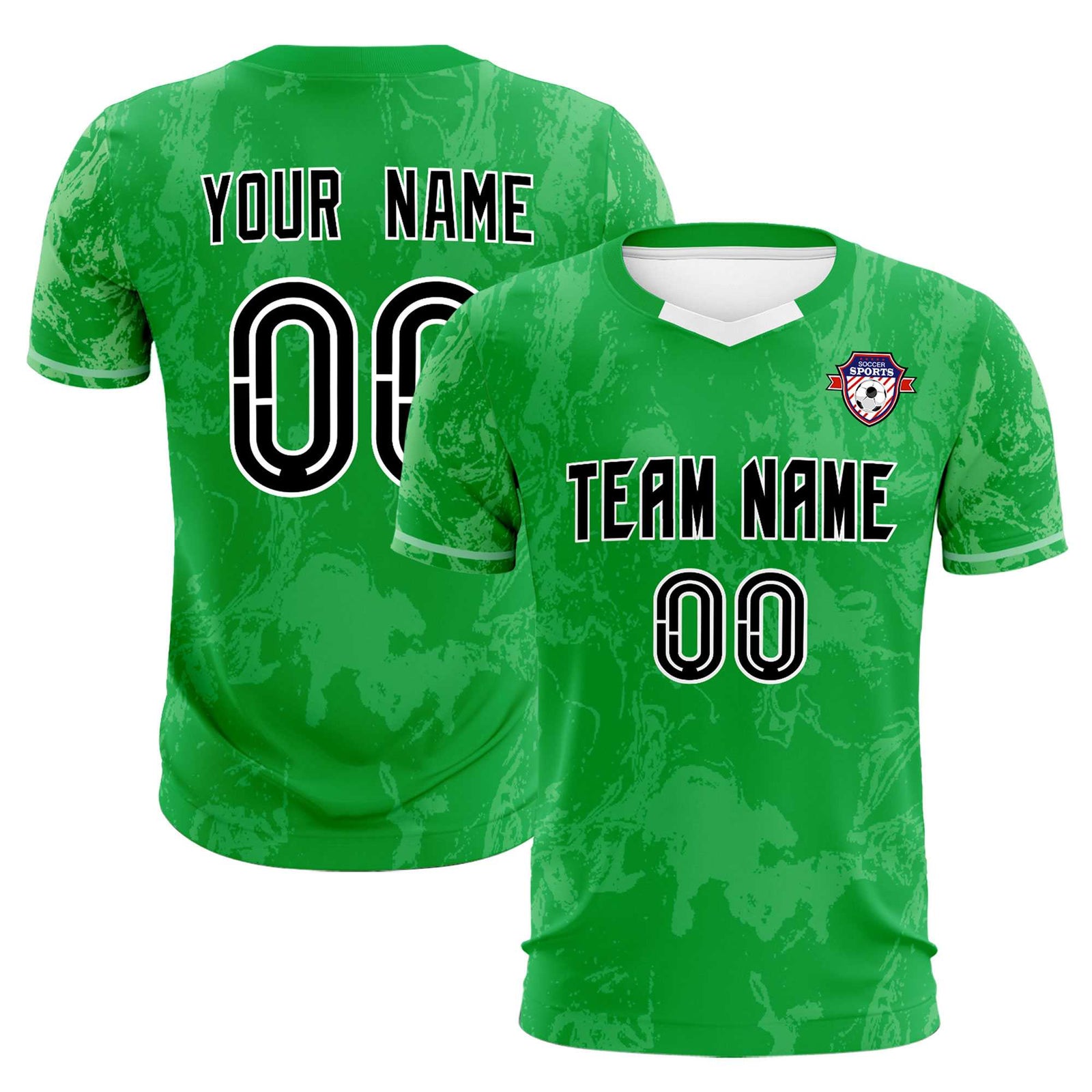 Custom Kelly Green Classic Graffiti Pattern Sportswear Soccer Tops/Sets Jersey