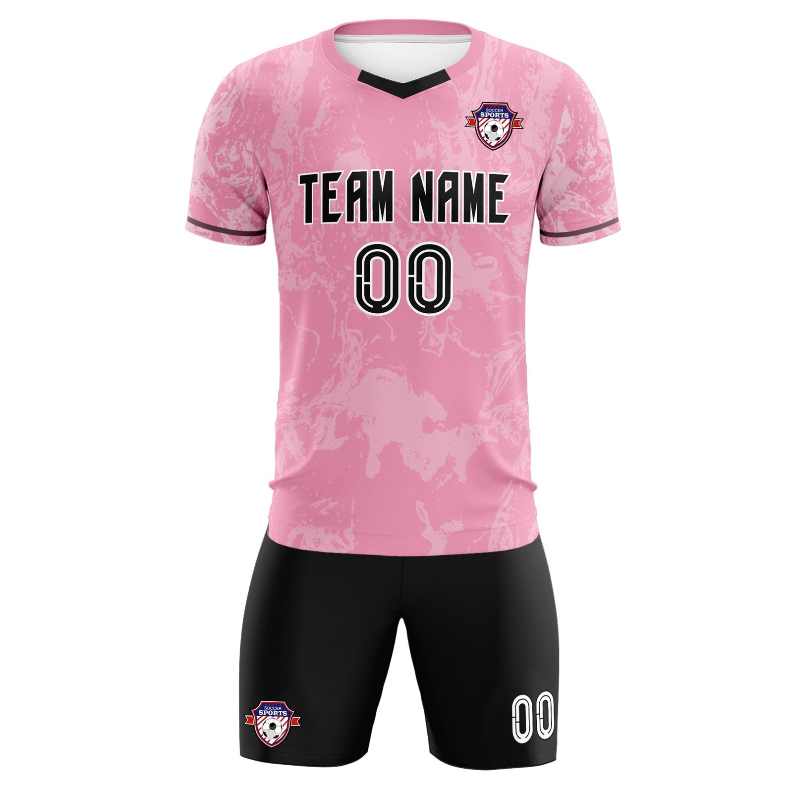 Custom Light Pink Classic Graffiti Pattern Sportswear Soccer Tops/Sets Jersey