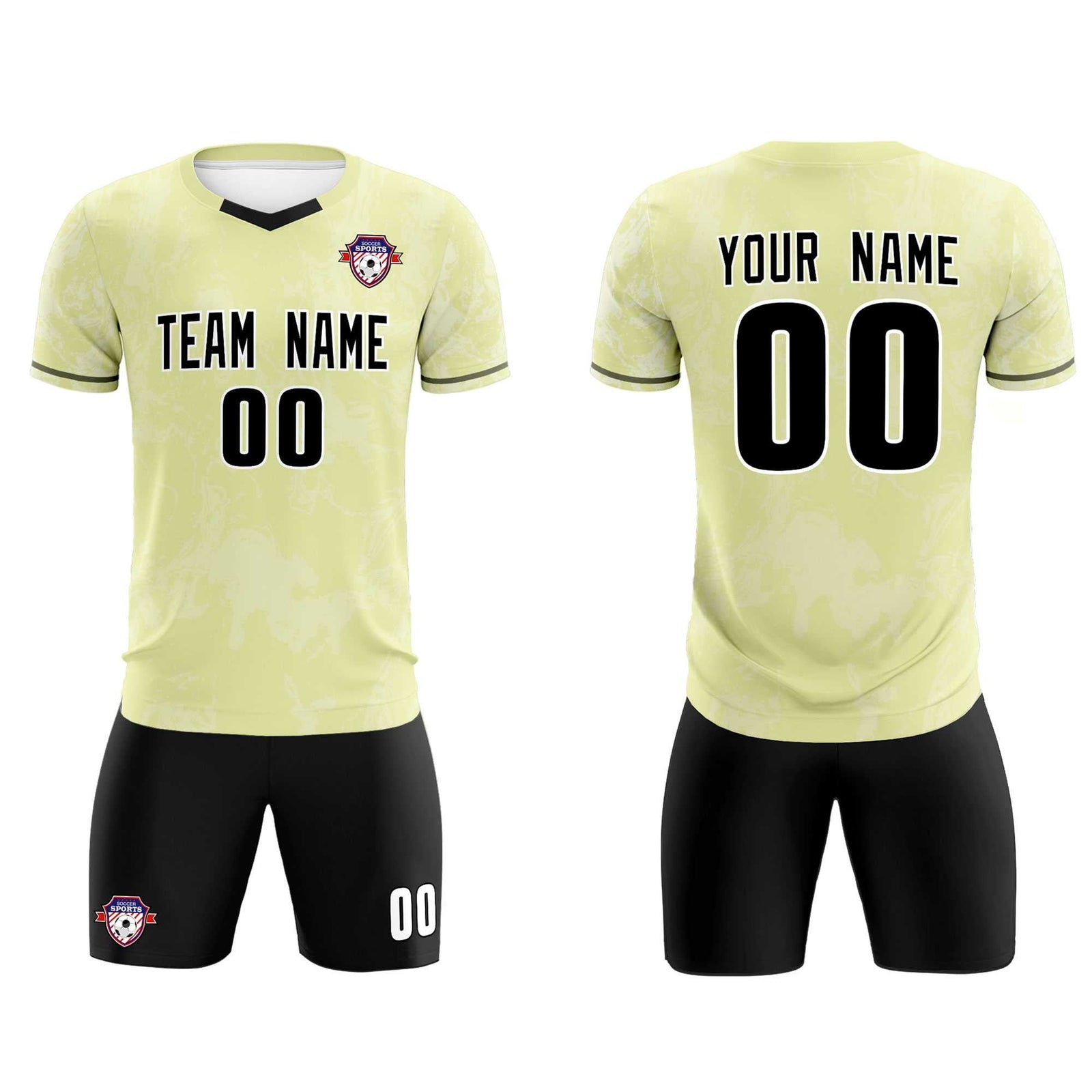 Custom Cream Classic Graffiti Pattern Sportswear Soccer Tops/Sets Jersey