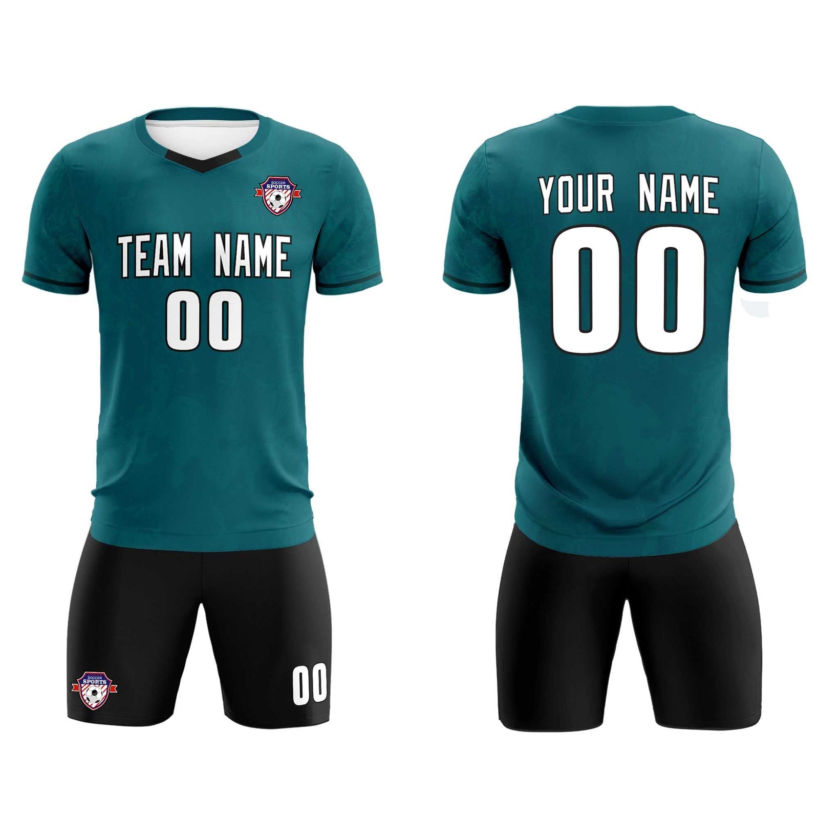 Custom Midnight Green Classic Graffiti Pattern Sportswear Soccer Tops/Sets Jersey