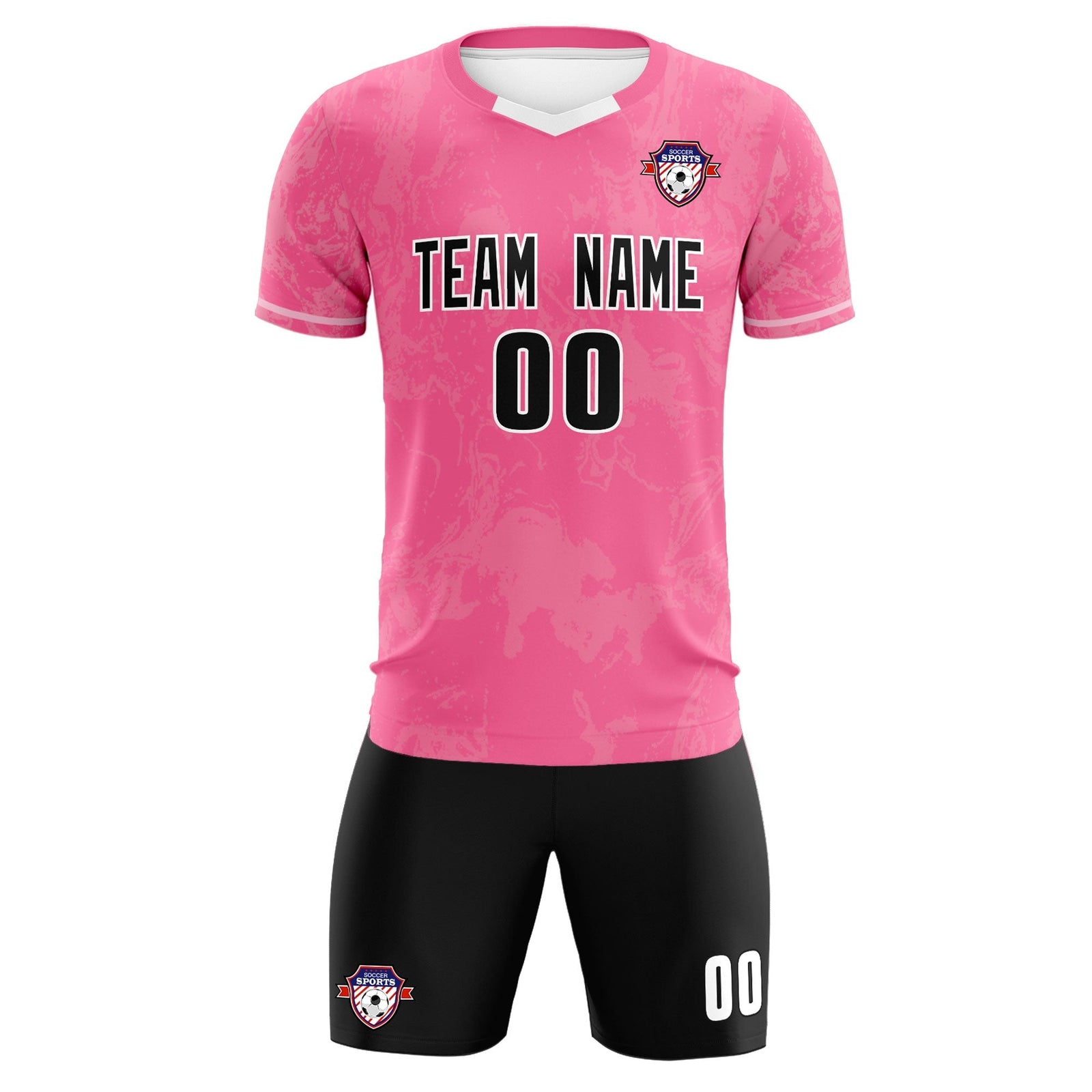 Custom Pink Classic Graffiti Pattern Sportswear Soccer Tops/Sets Jersey