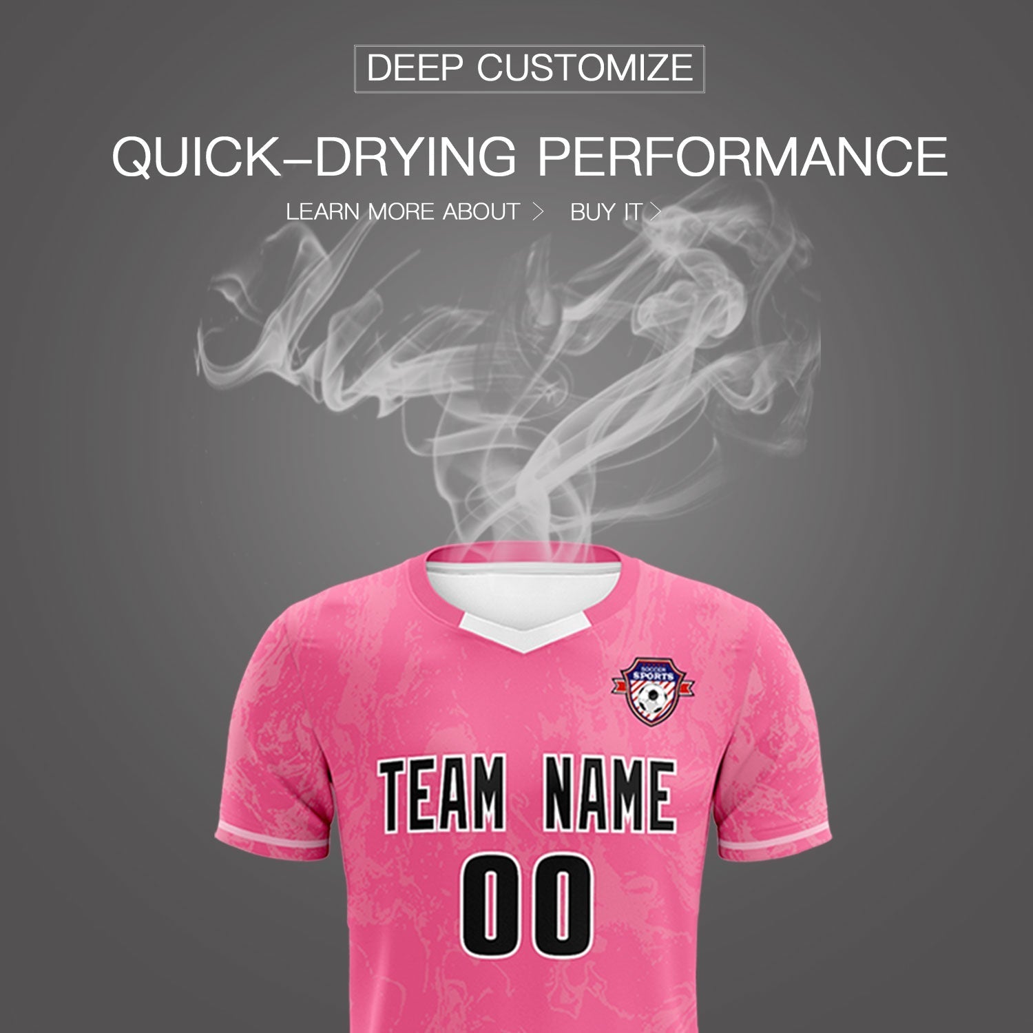Custom Pink Classic Graffiti Pattern Sportswear Soccer Tops/Sets Jersey