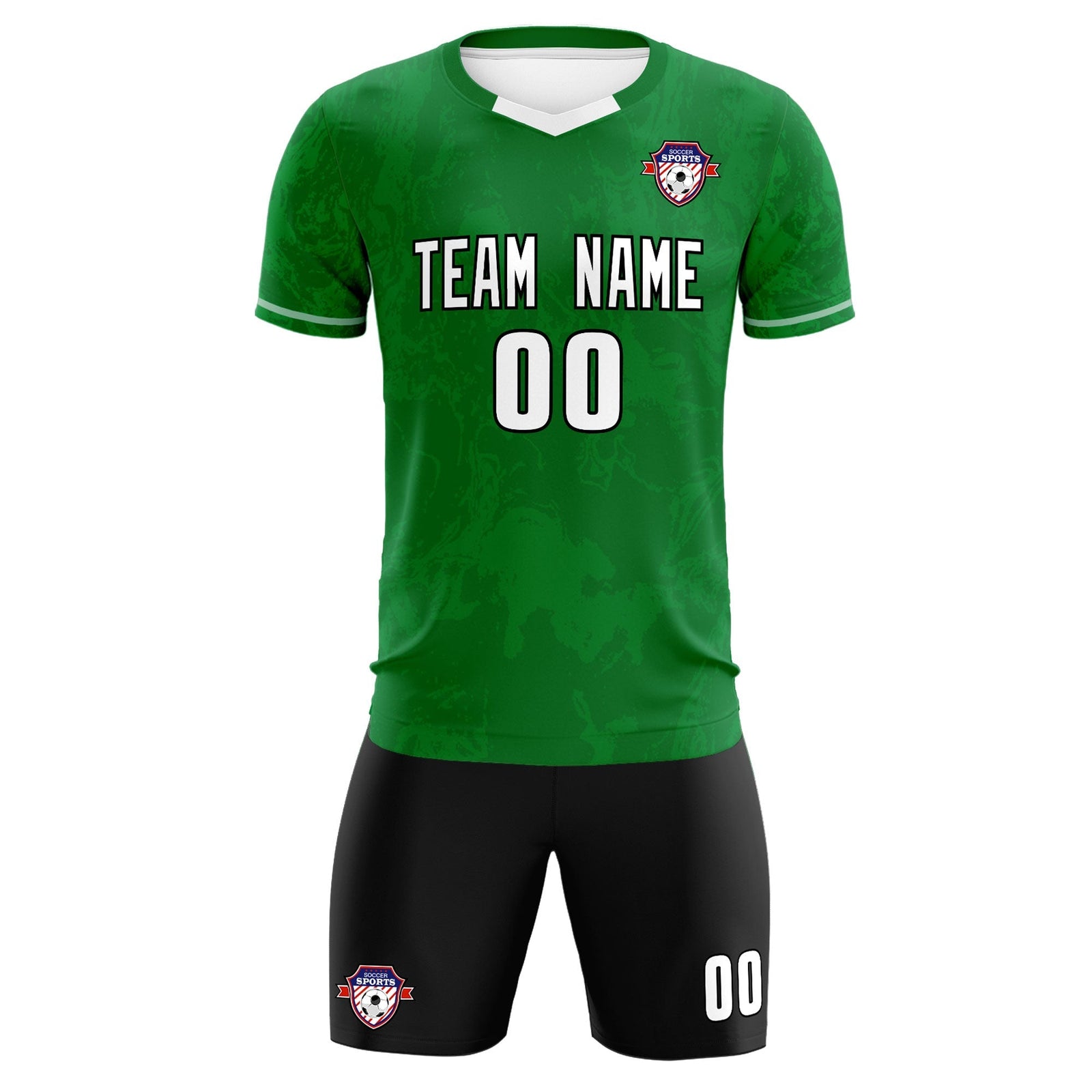 Custom Kelly Green Classic Graffiti Pattern Sportswear Soccer Tops/Sets Jersey