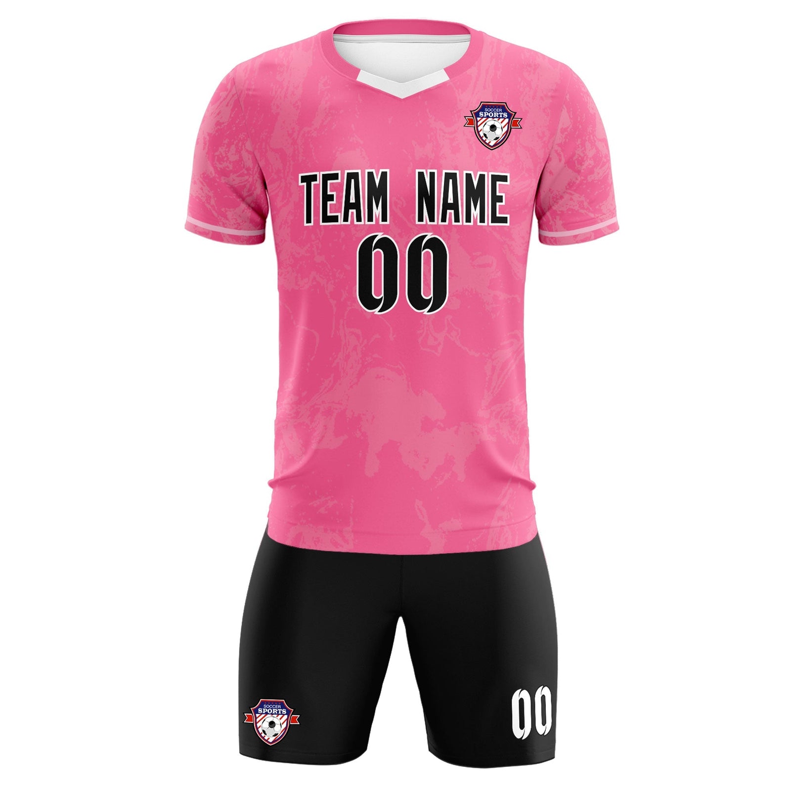 Custom Pink Classic Graffiti Pattern Sportswear Soccer Tops/Sets Jersey