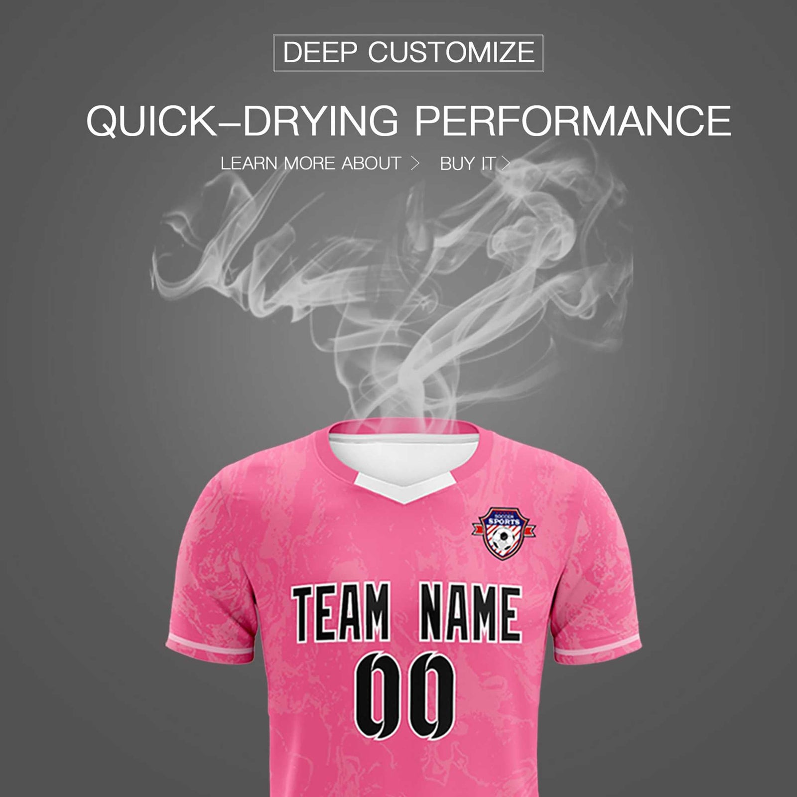 Custom Pink Classic Graffiti Pattern Sportswear Soccer Tops/Sets Jersey