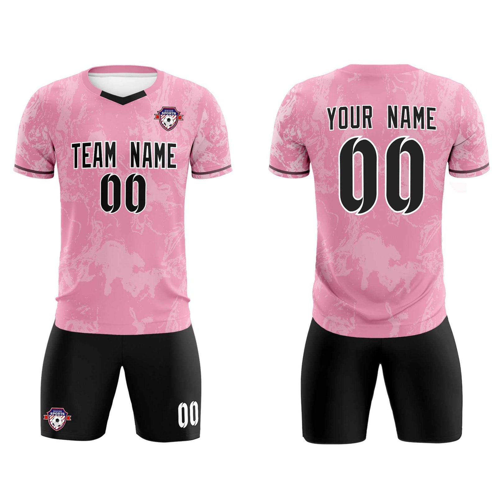 Custom Light Pink Classic Graffiti Pattern Sportswear Soccer Tops/Sets Jersey