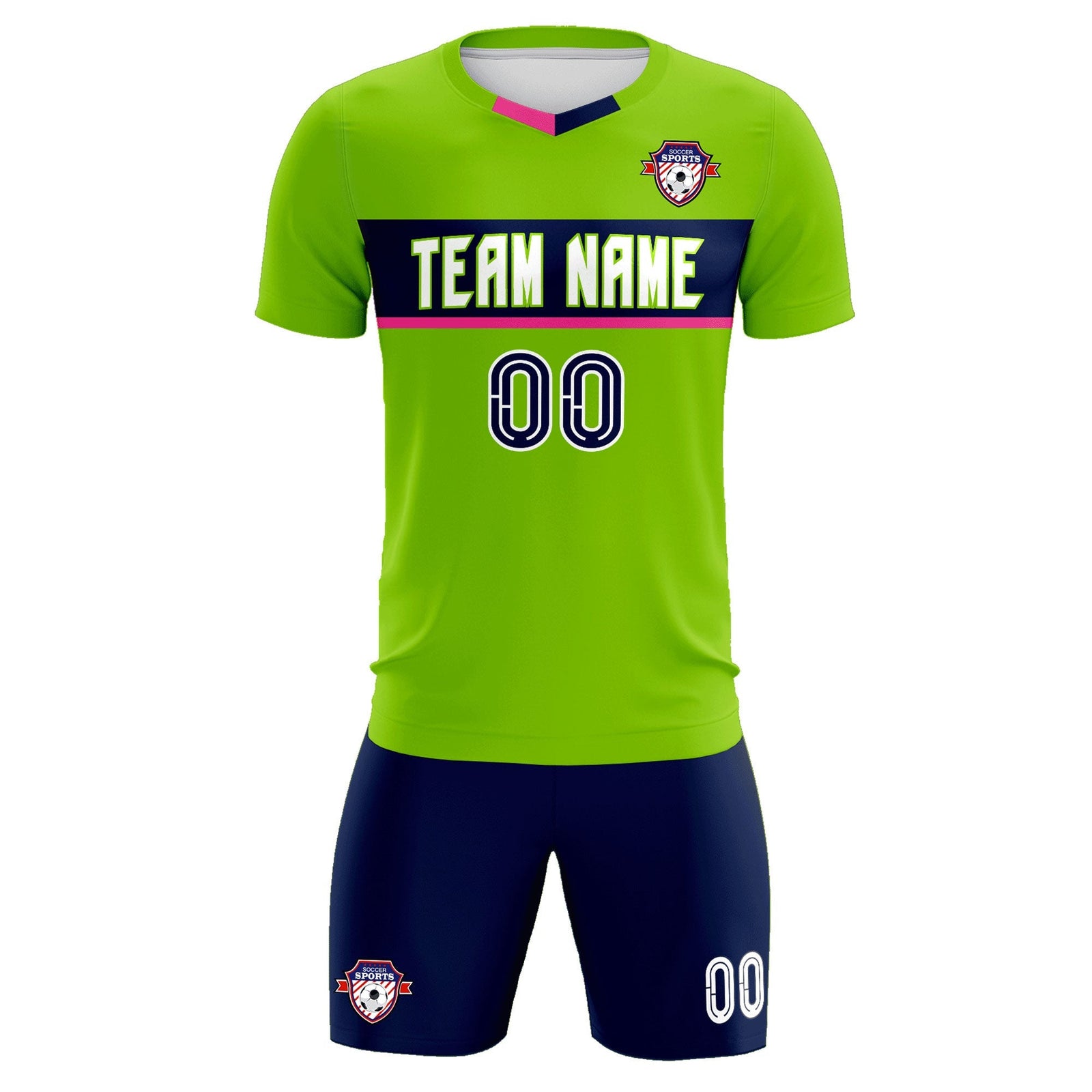 Custom Neon Green Classic Sports Sets Soccer Shirt Jersey