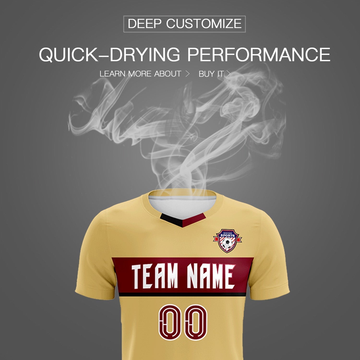 Custom Khaki Classic Sports Sets Soccer Shirt Jersey