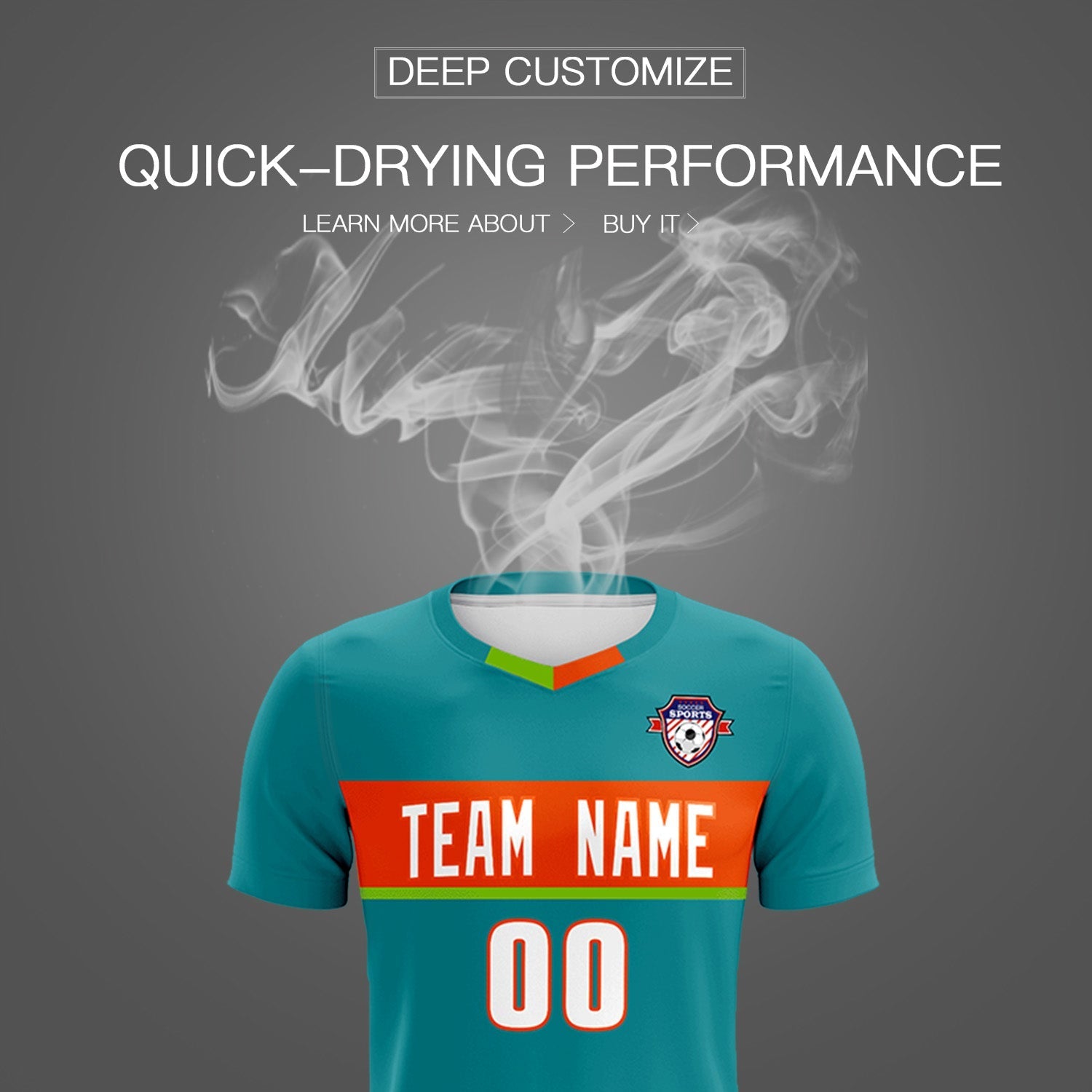 Custom Aqua Classic Sports Sets Soccer Shirt Jersey
