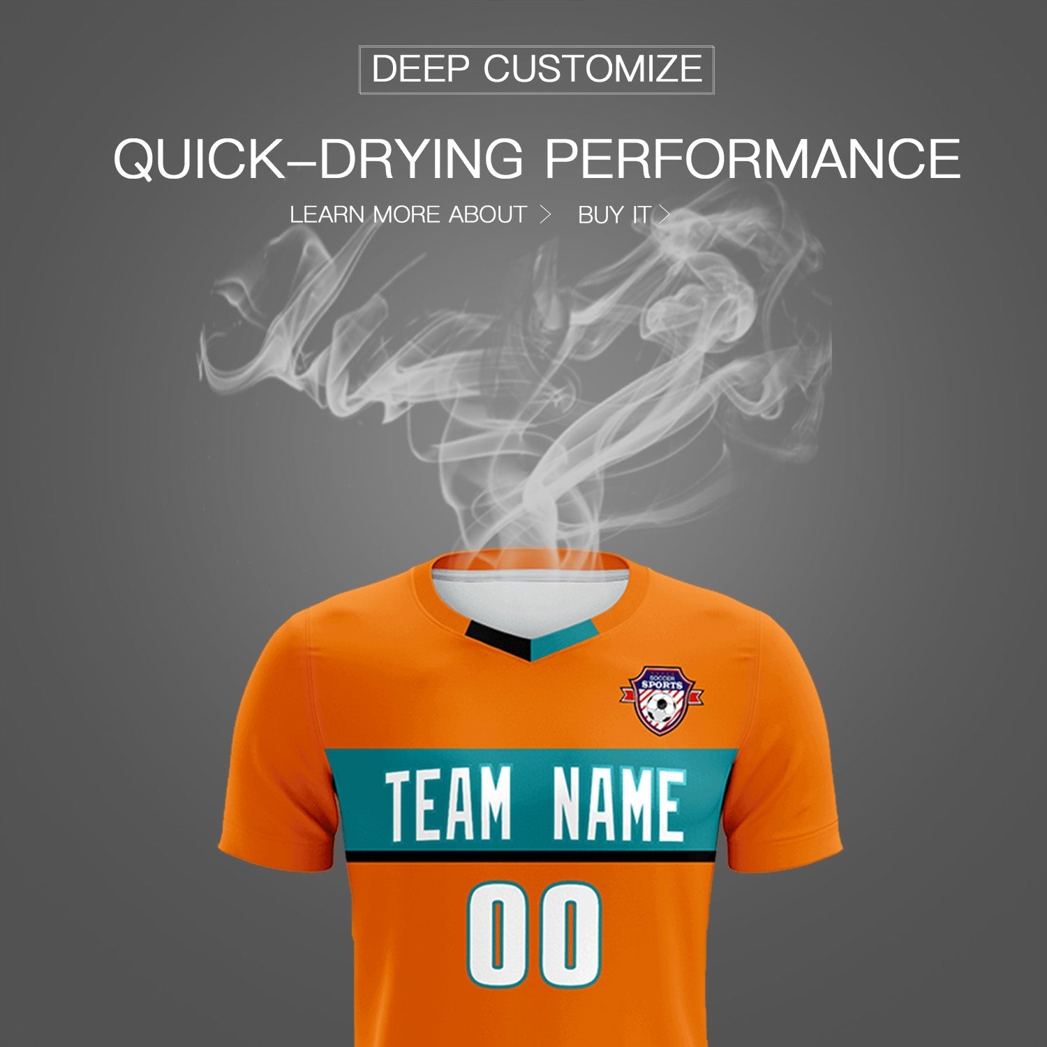 Custom Orange Classic Sports Sets Soccer Shirt Jersey