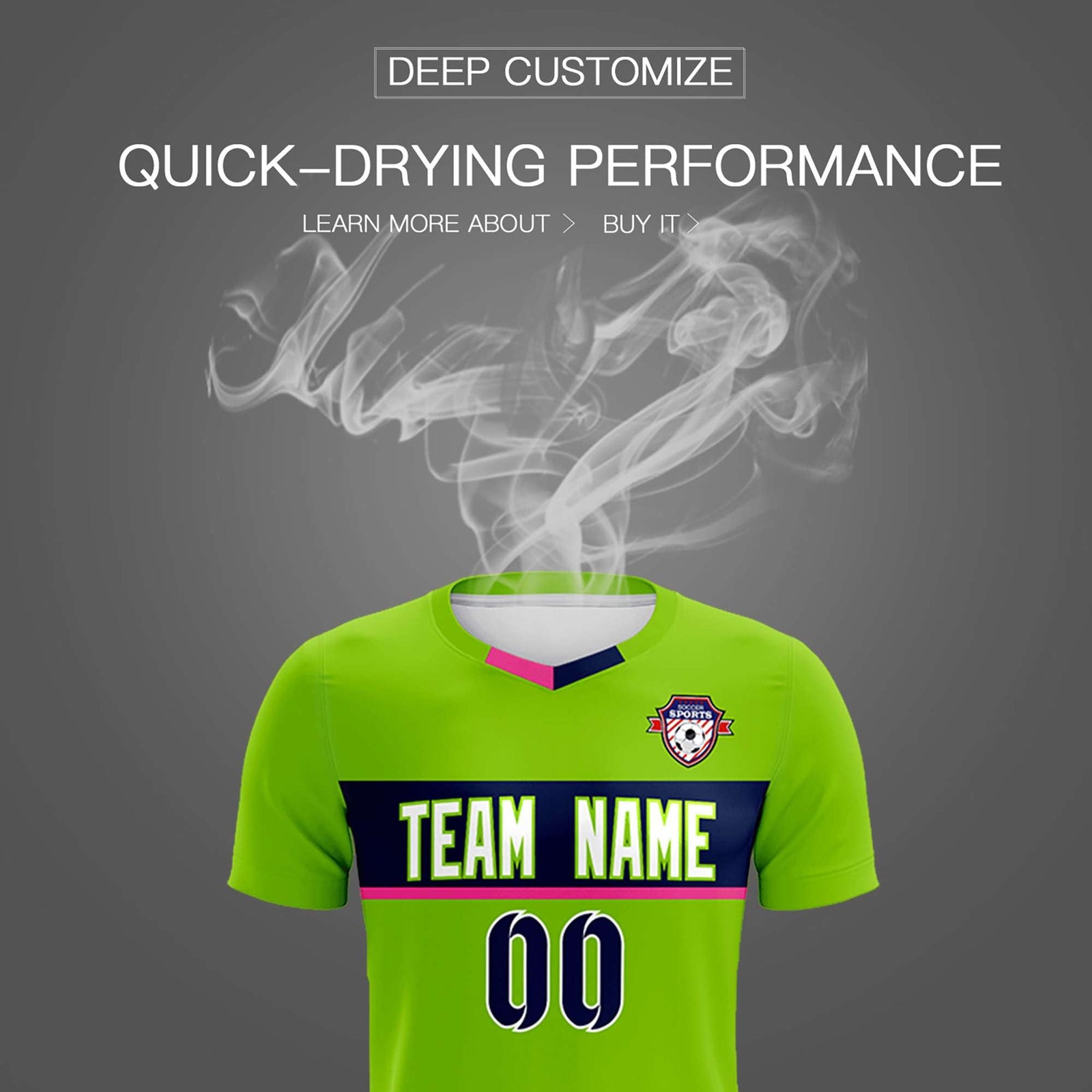 Custom Neon Green Classic Sports Sets Soccer Shirt Jersey