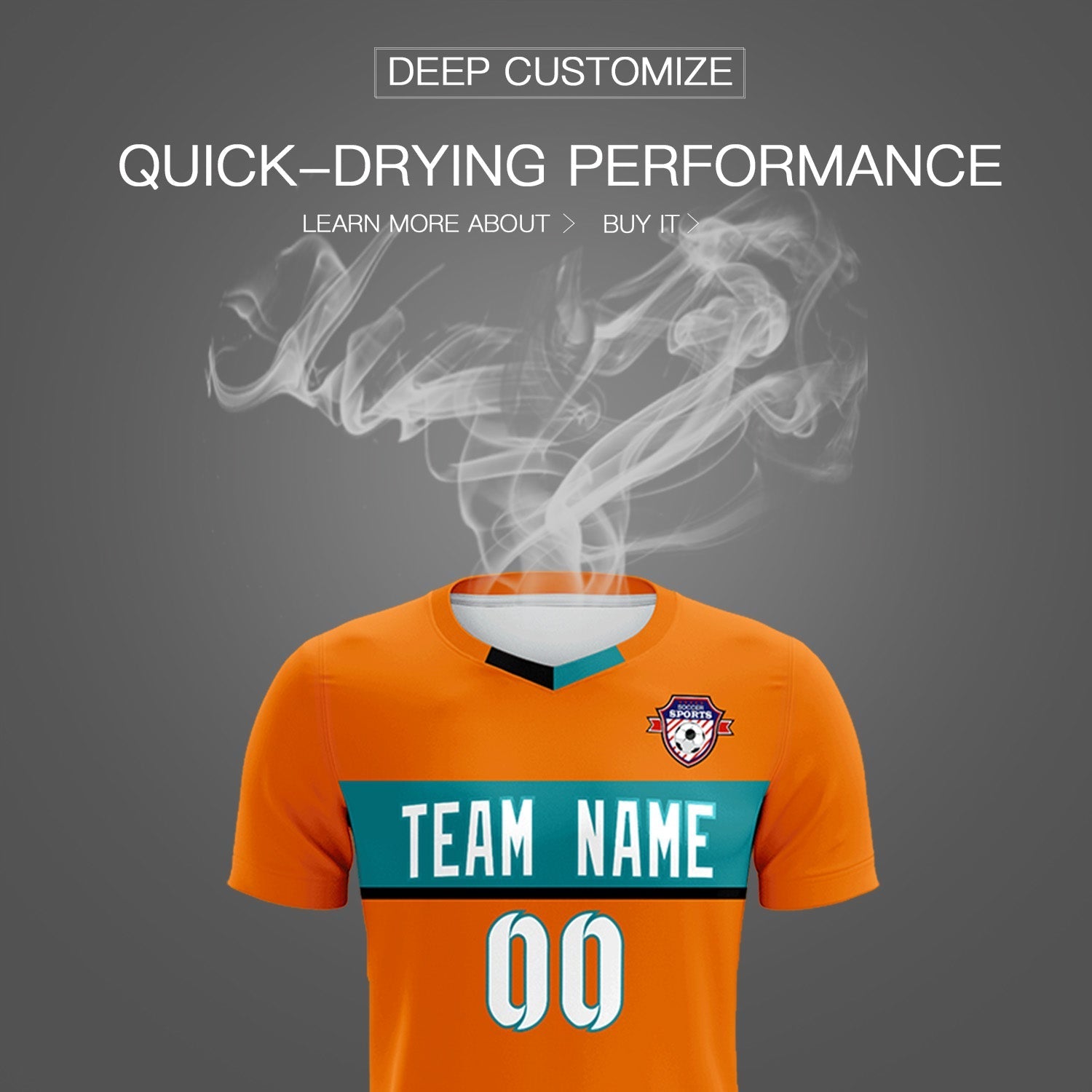 Custom Orange Classic Sports Sets Soccer Shirt Jersey