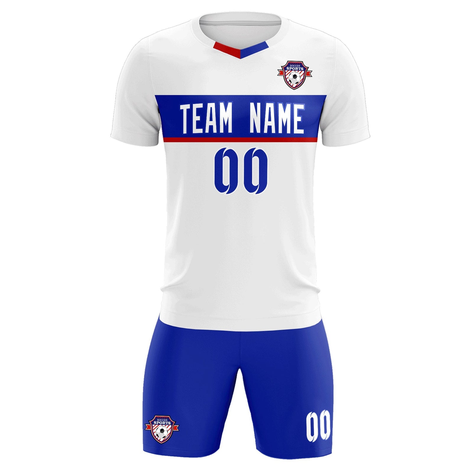 Custom White Classic Sports Sets Soccer Shirt Jersey