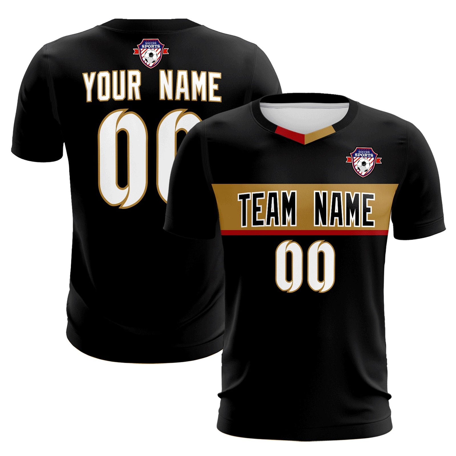 Custom Black Classic Sports Sets Soccer Shirt Jersey