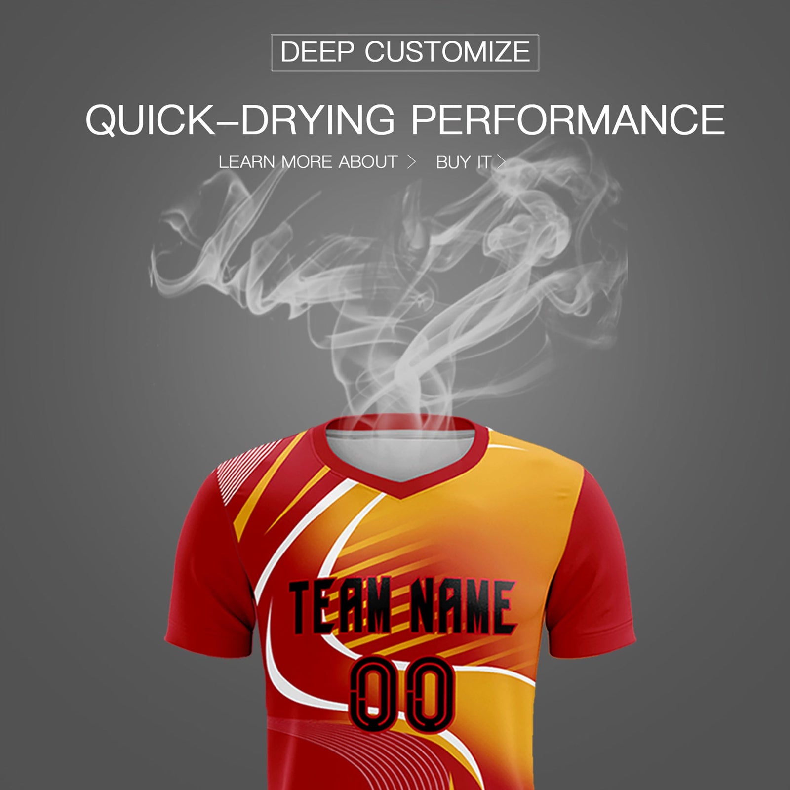 Custom Red Printing Sportswear Soccer Sets Jersey