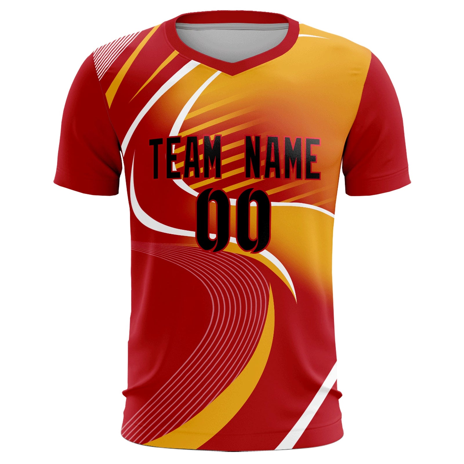 Custom Red Printing Sportswear Soccer Sets Jersey