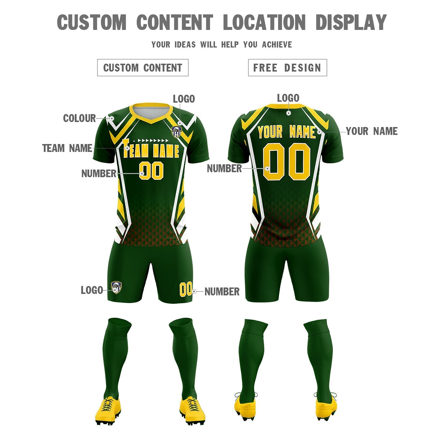 Custom Midnight Green Abstract Breathable Soccer Tops/Sets Jersey
