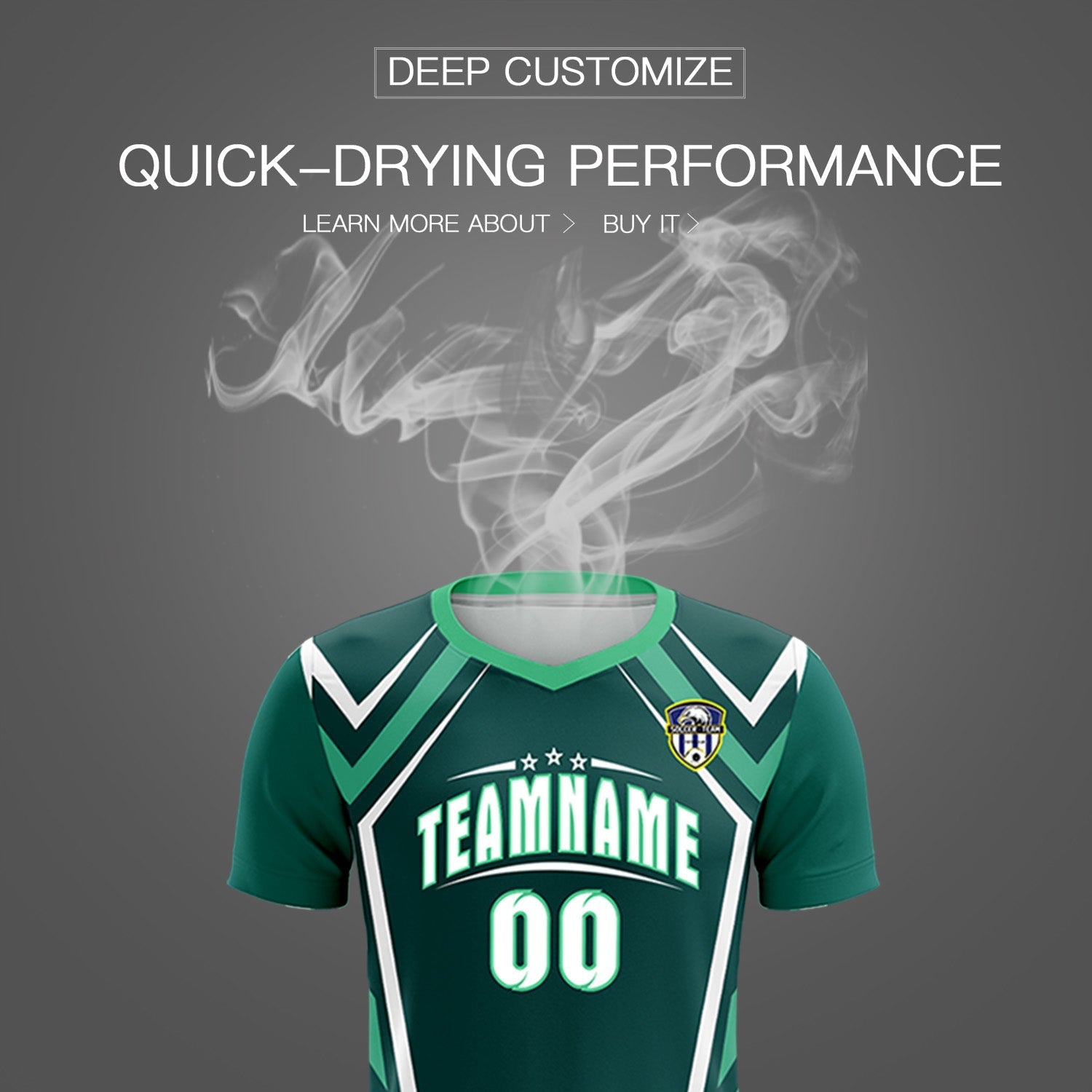 Custom Aqua Abstract Breathable Soccer Tops/Sets Jersey