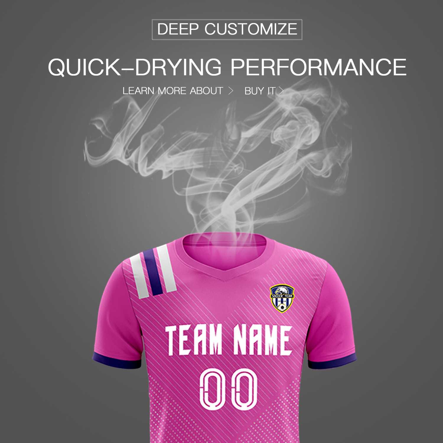 Custom Light Red Striped Sportswear Soccer Tops/Sets Jersey For Adults