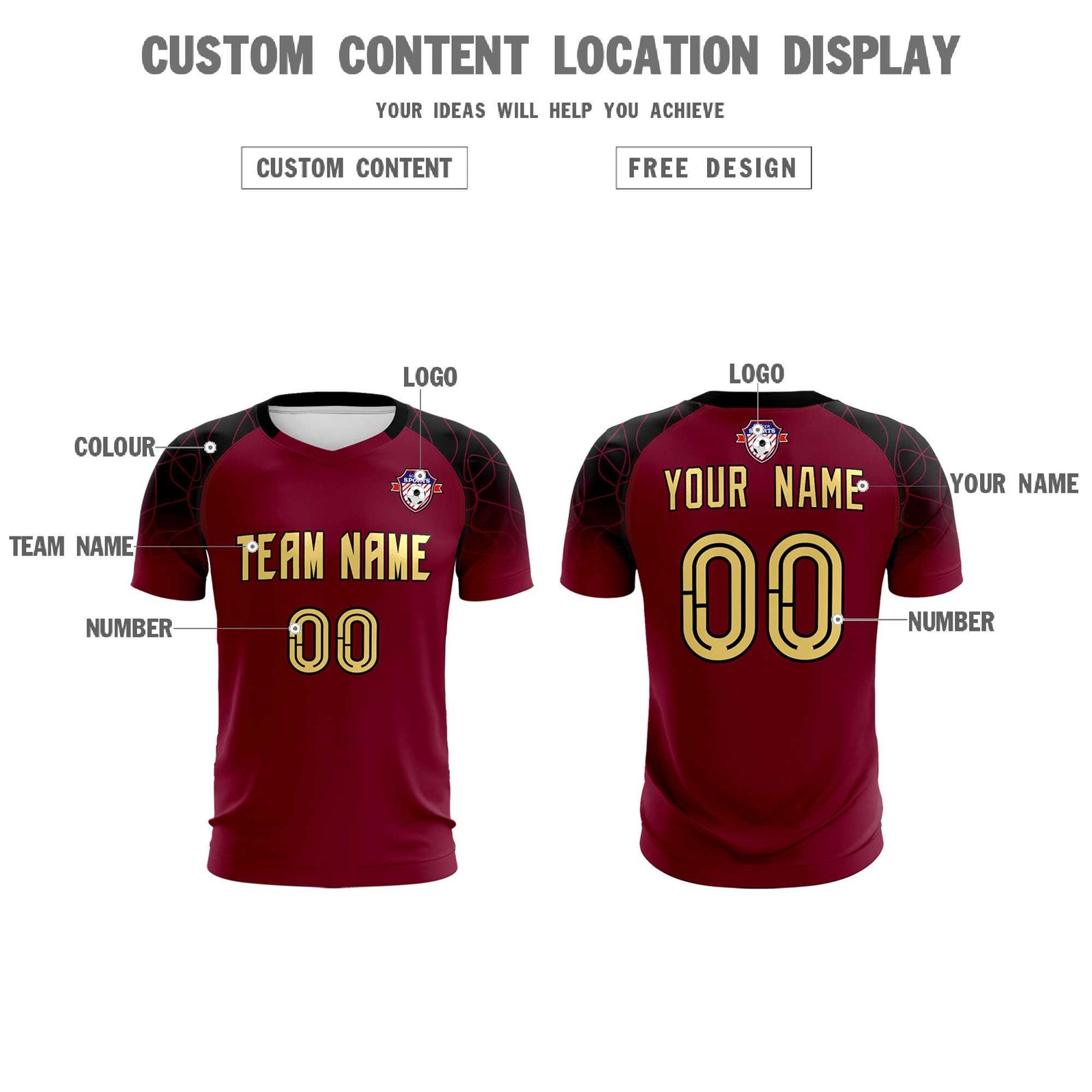 Custom Crimson Classic Soccer Training Sets Jersey For Adults/Kids