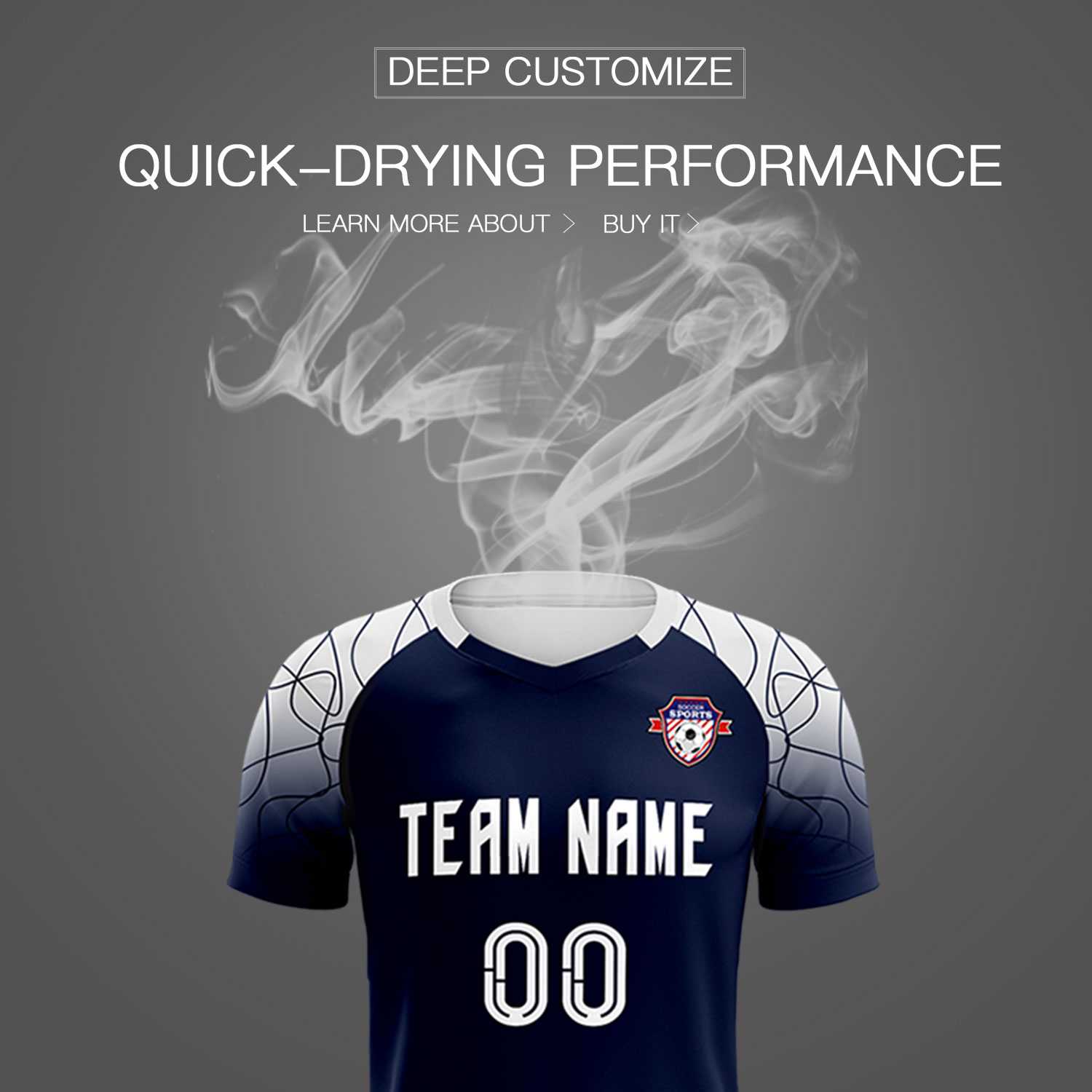 Custom Navy Classic Soccer Training Sets Jersey For Adults/Kids