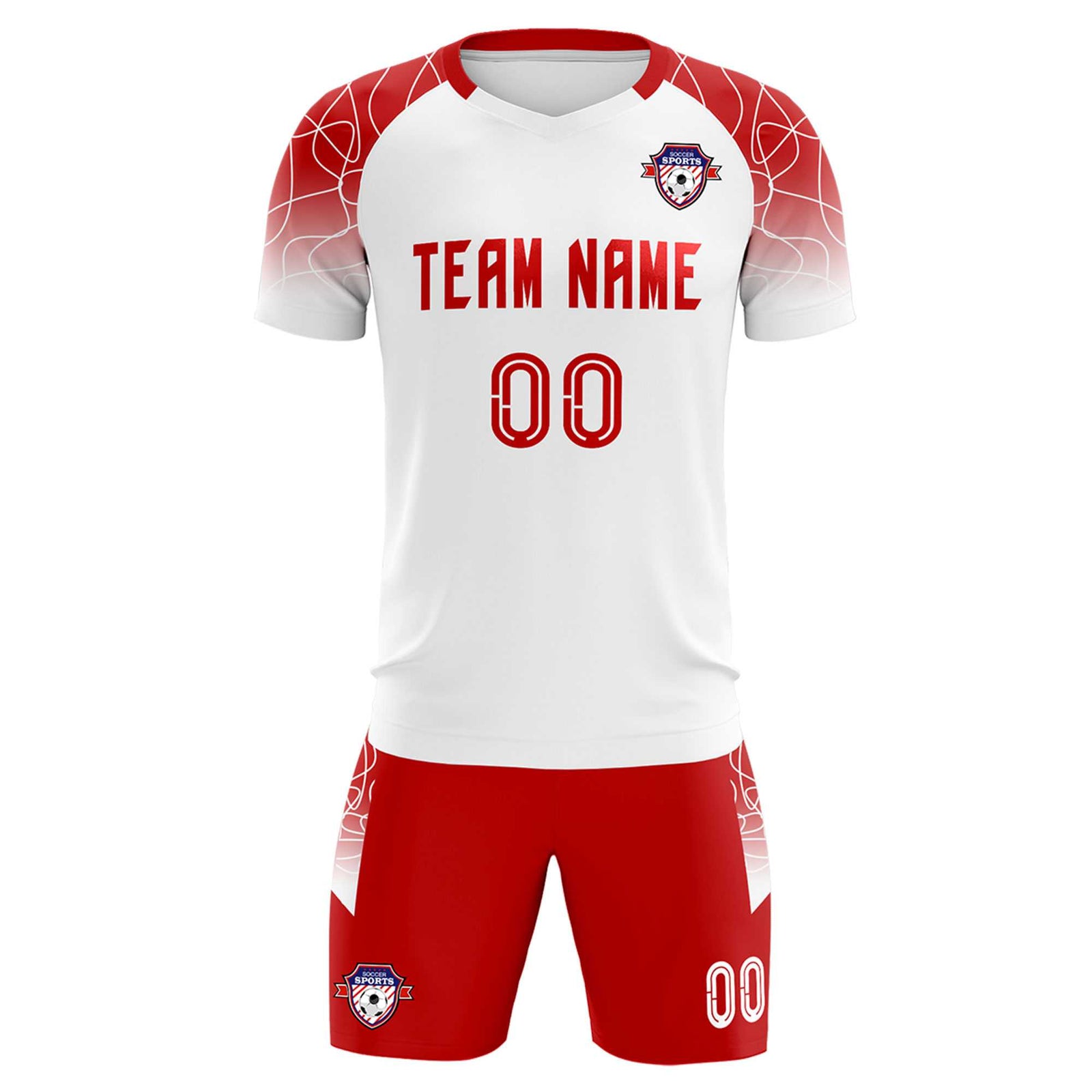 Custom White Classic Soccer Training Sets Jersey For Adults/Kids