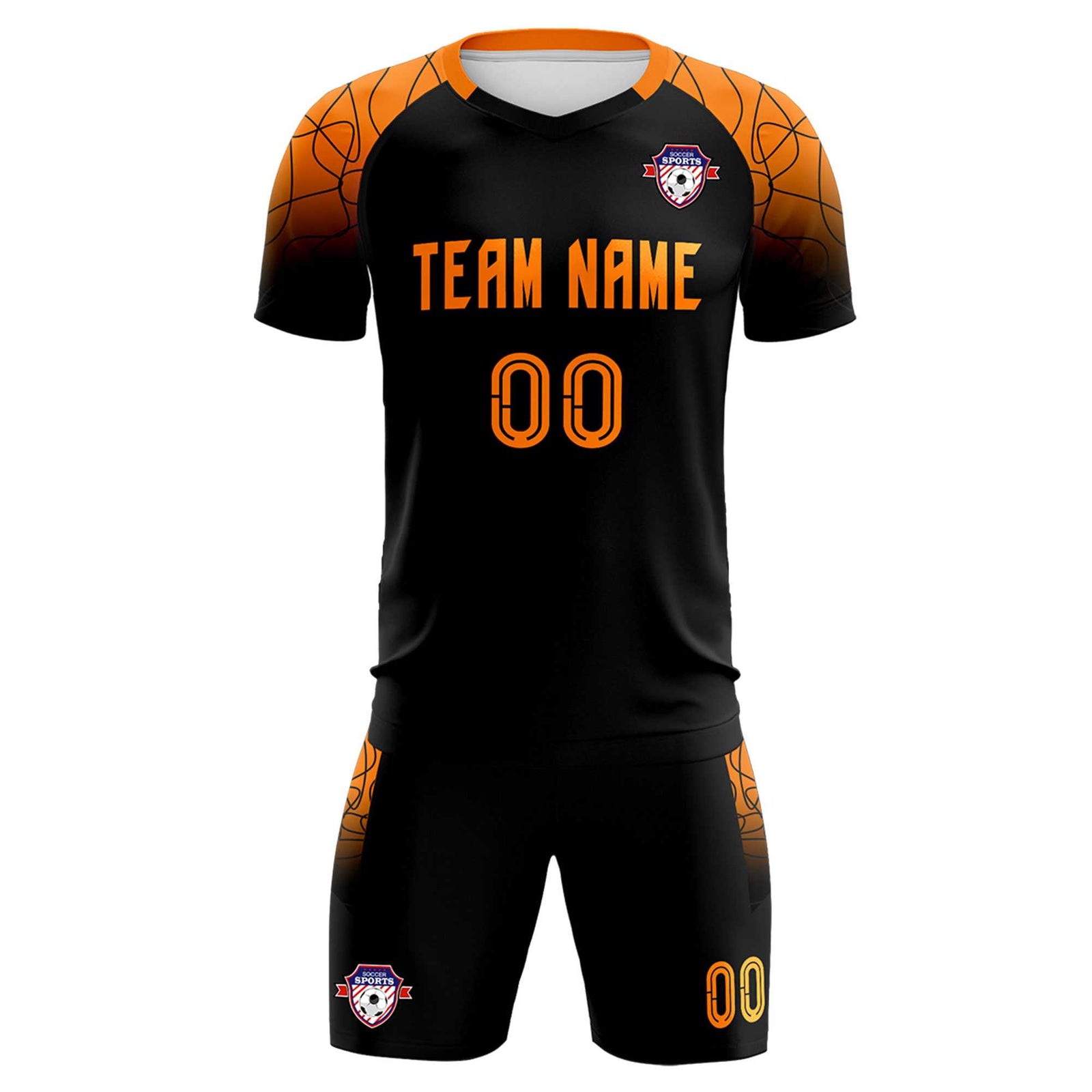 Custom Black Classic Soccer Training Sets Jersey For Adults/Kids