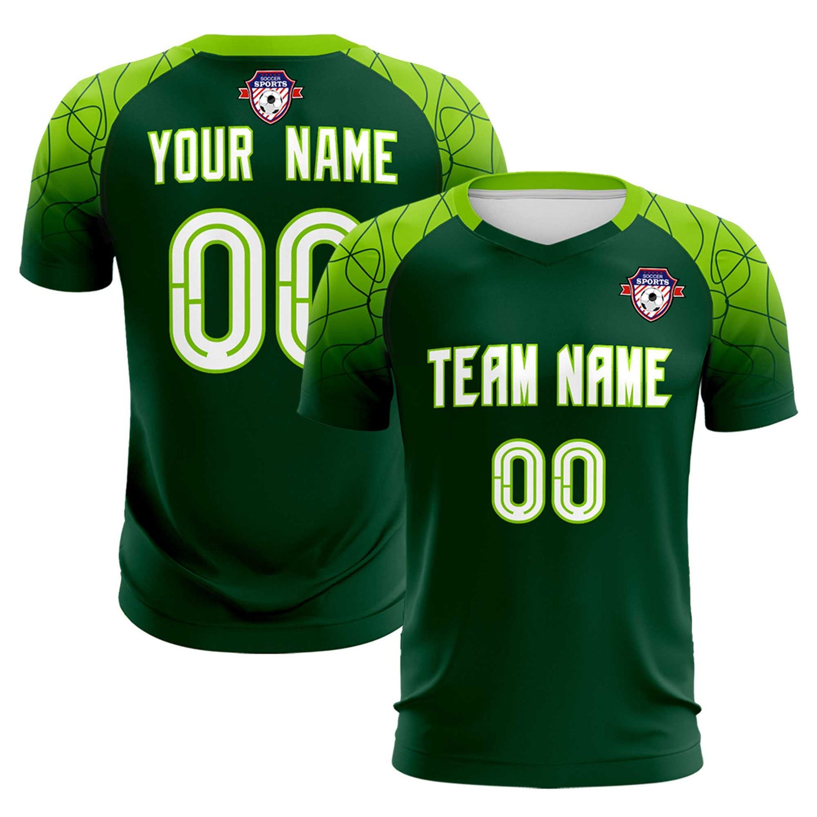 Custom Green Classic Soccer Training Sets Jersey For Adults/Kids