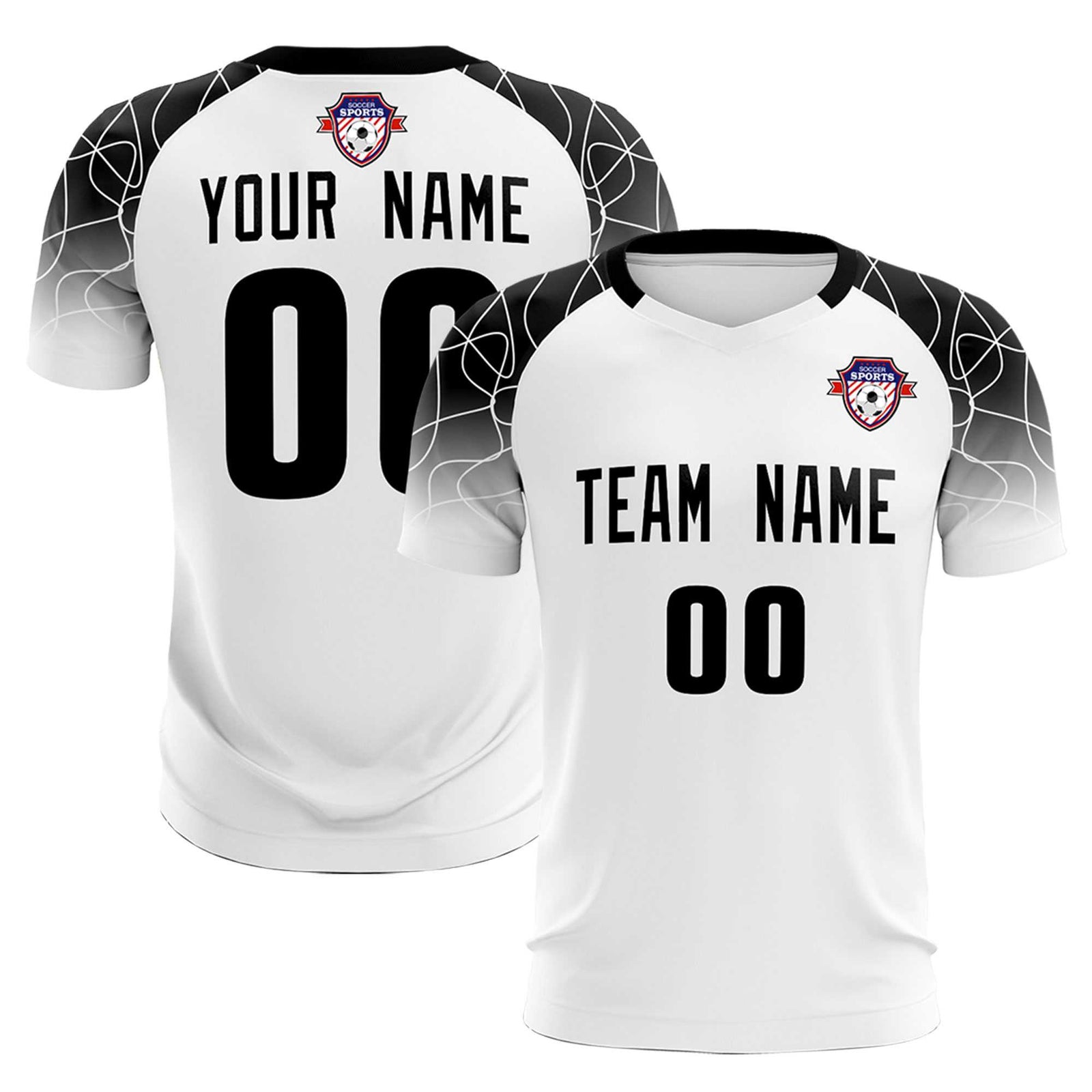 Custom White Classic Soccer Training Sets Jersey For Adults/Kids