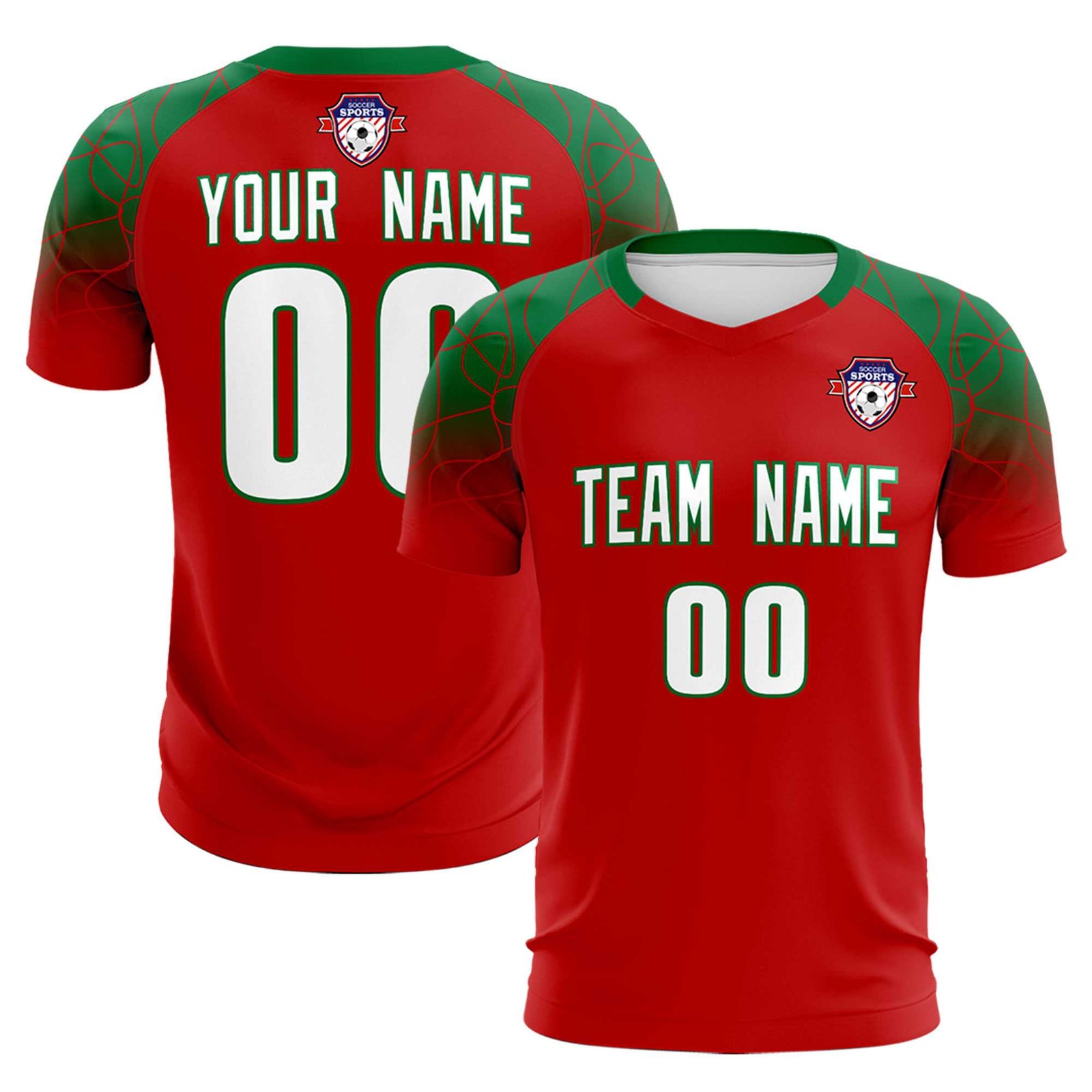 Custom Red Classic Soccer Training Sets Jersey For Adults/Kids