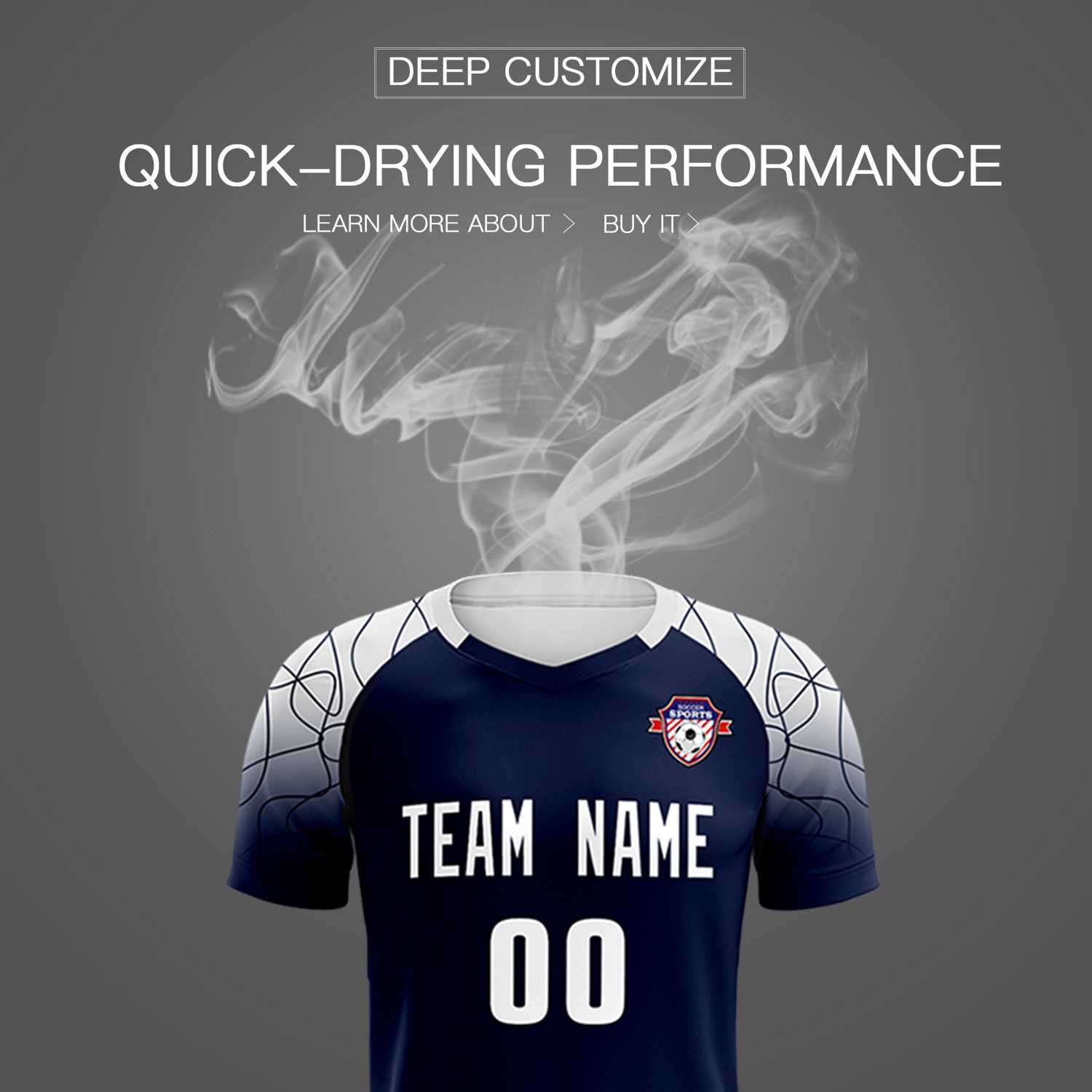 Custom Navy Classic Soccer Training Sets Jersey For Adults/Kids