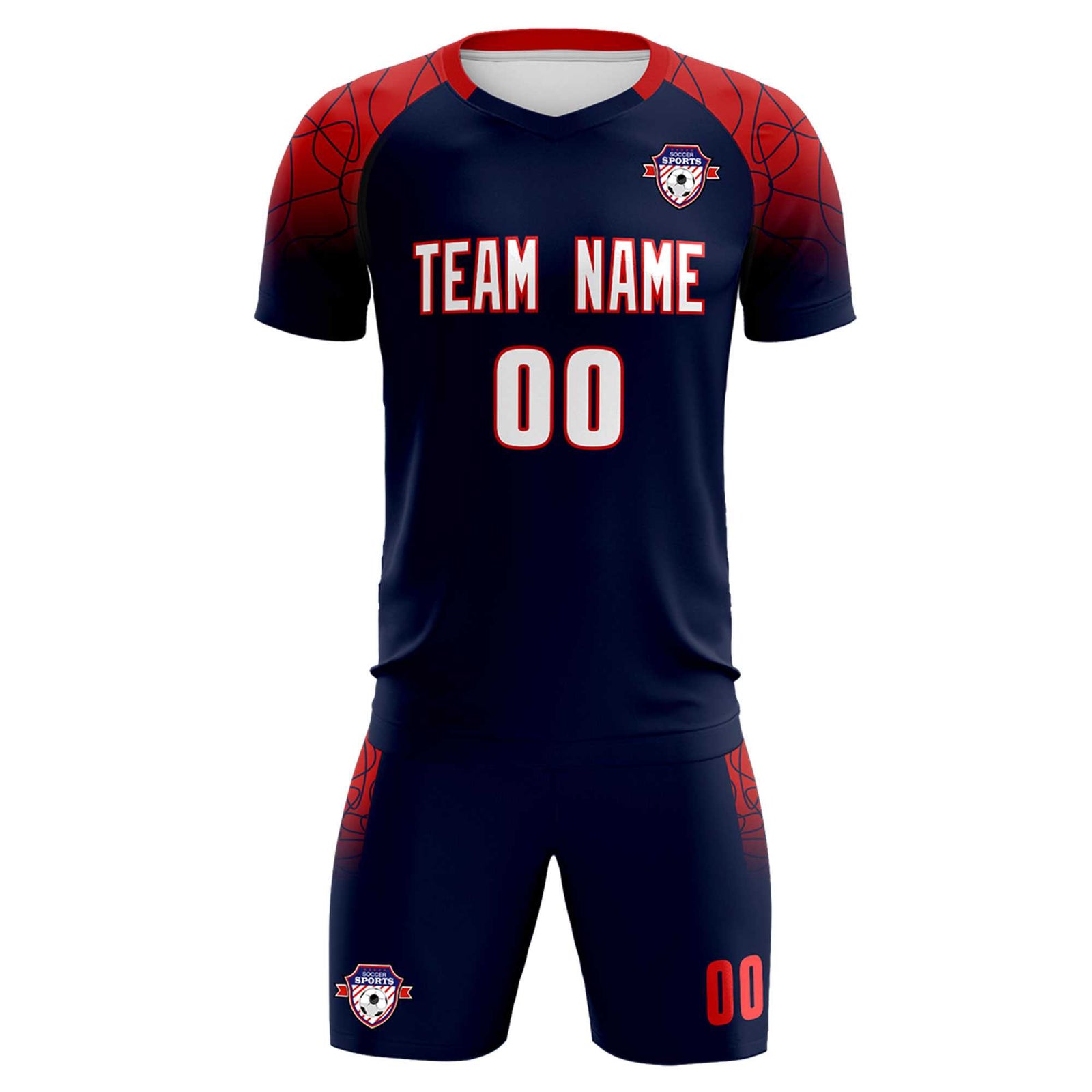 Custom Navy Classic Soccer Training Sets Jersey For Adults/Kids