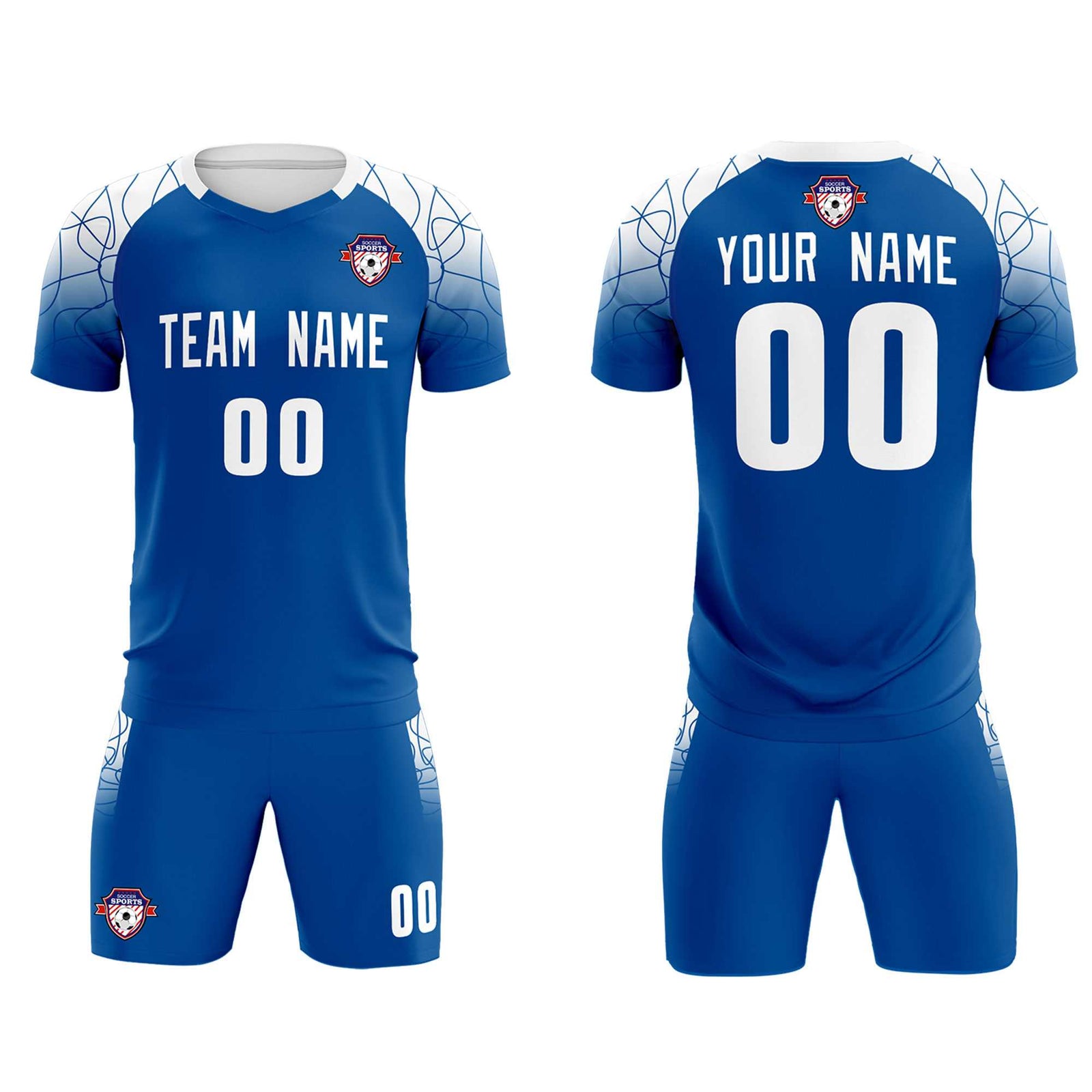 Custom Navy Classic Soccer Training Sets Jersey For Adults/Kids