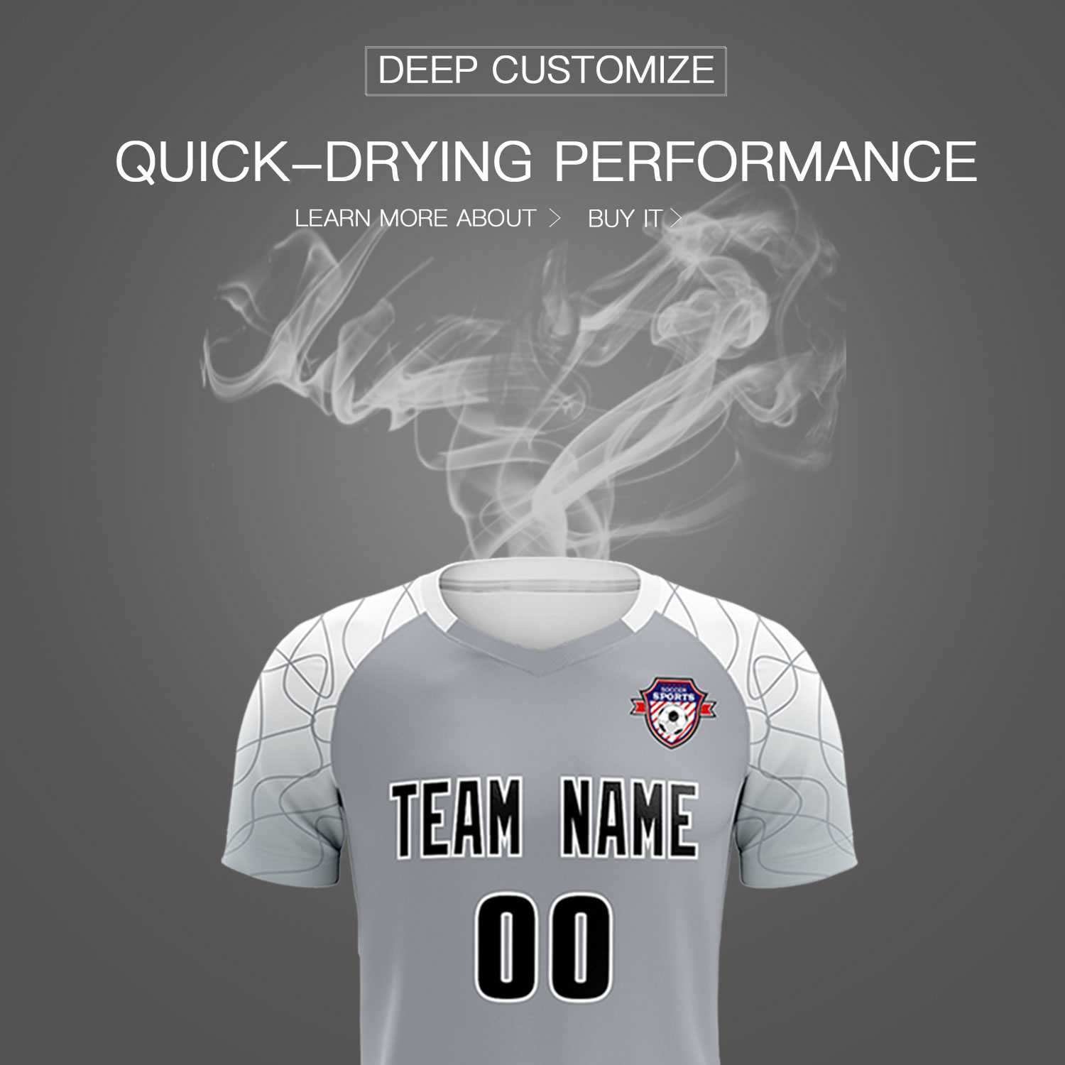 Custom Silver Classic Soccer Training Sets Jersey For Adults/Kids